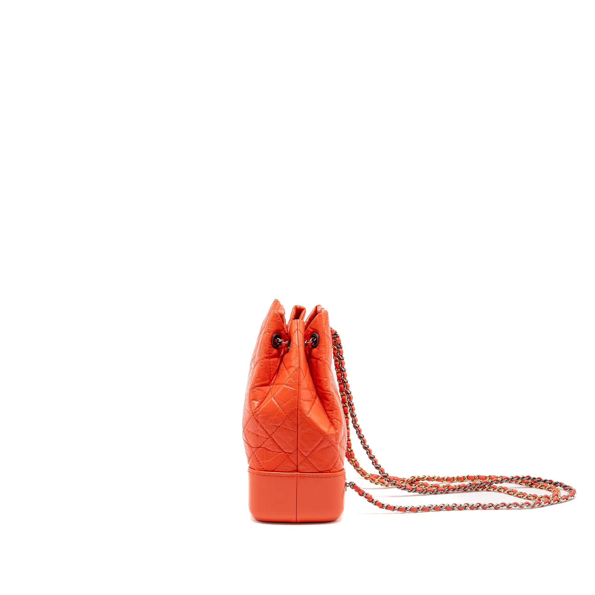 Chanel Small Gabrielle Backpack Aged Calfskin Red Multicolour Hardware - Image 4