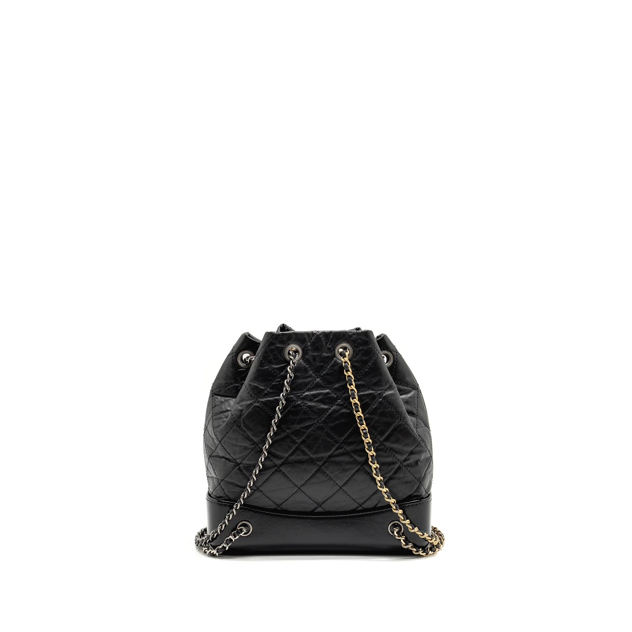 Chanel Small Gabrielle Backpack Calfskin BLACK Multicolour Hardware (Microchip) - Image 2