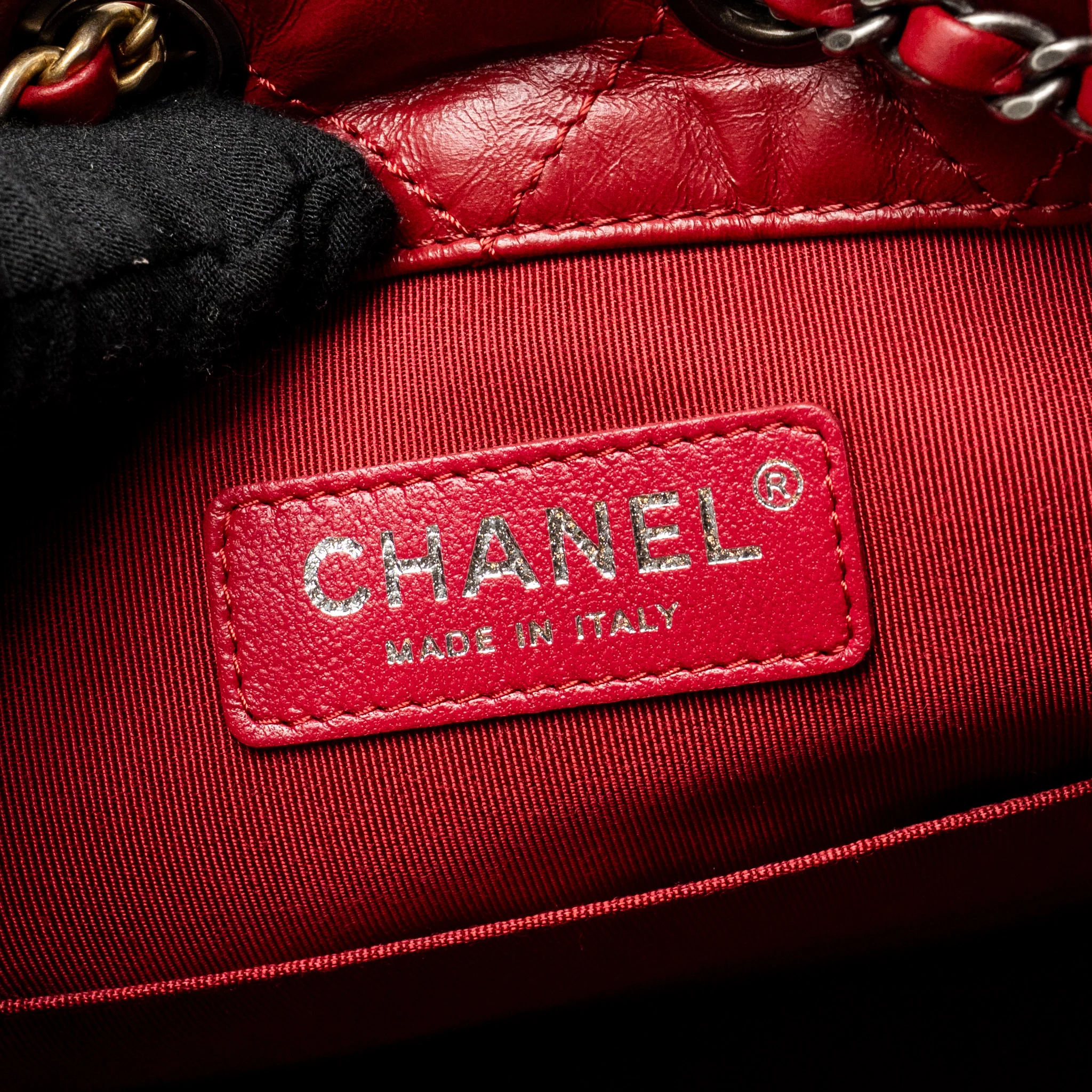 Chanel Small Gabrielle Backpack Calfskin Red Multicolour Hardware - Image 13