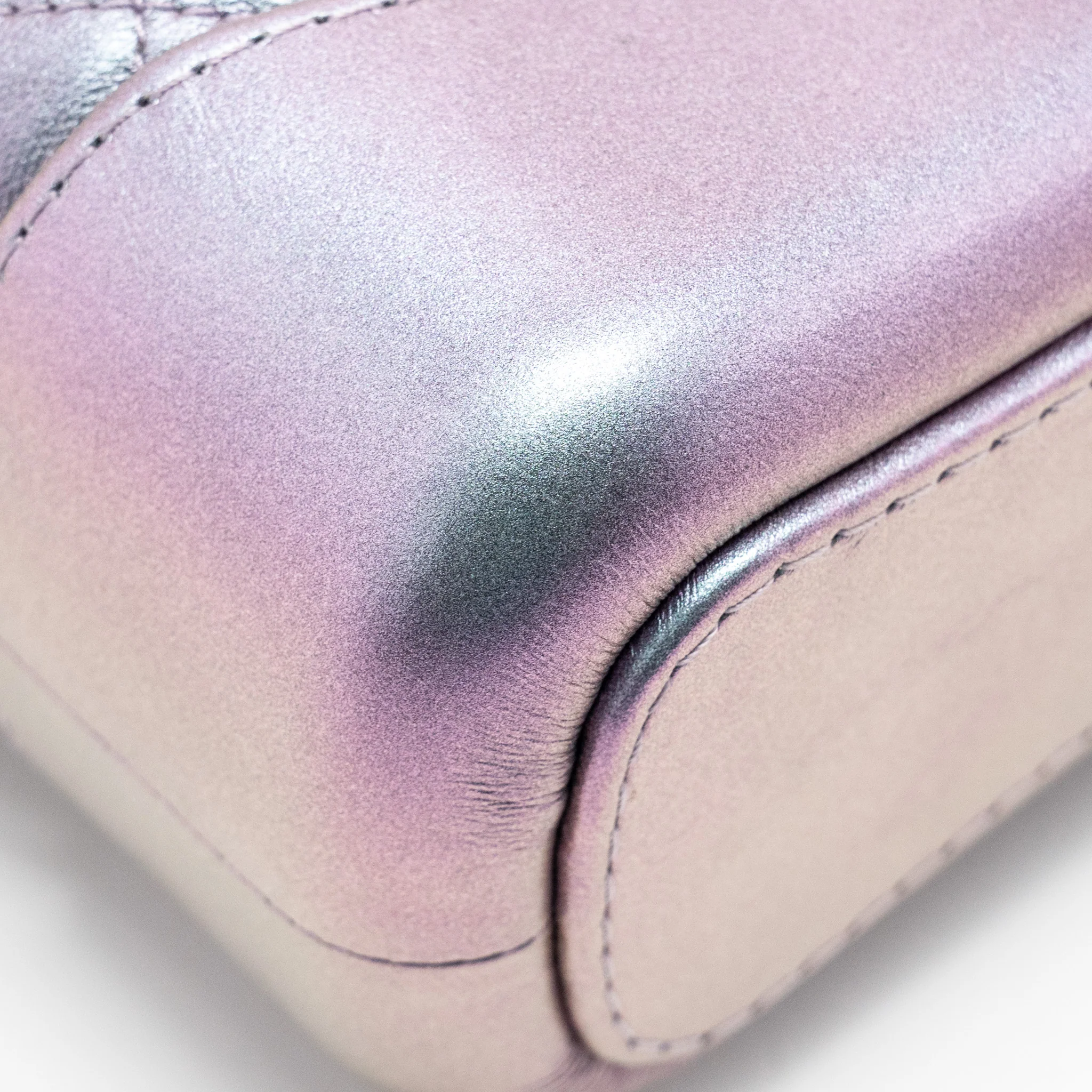 Chanel Small Gabrielle Hobo Bag Calfskin / Lambskin Iridescent Light Purple Multicolour Hardware - Image 8