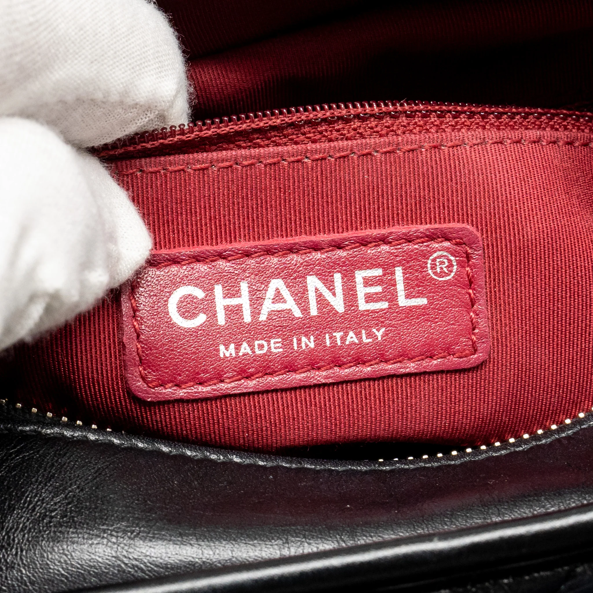 Chanel Small Gabrielle Hobo Bag Chevron Calfskin Black Multicolour Hardware - Image 14