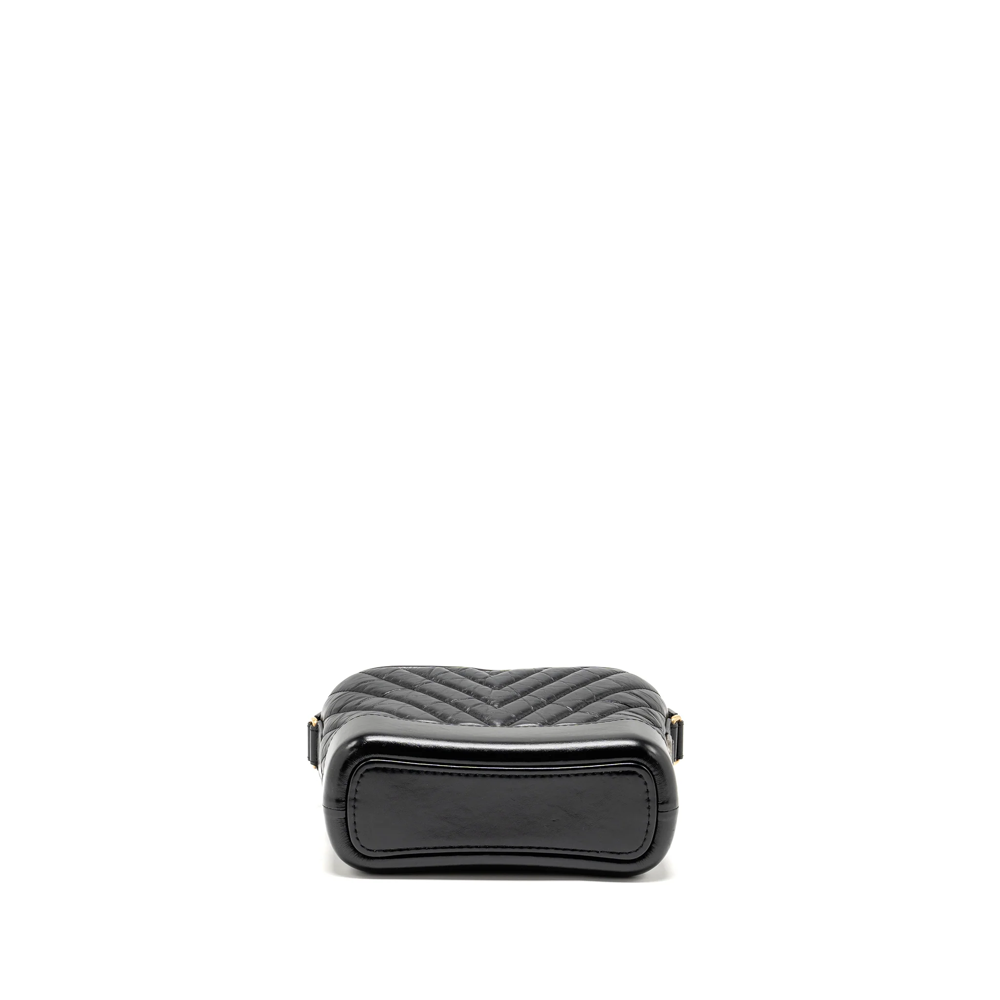 Chanel Small Gabrielle Hobo Bag Chevron Calfskin Black Multicolour Hardware - Image 5