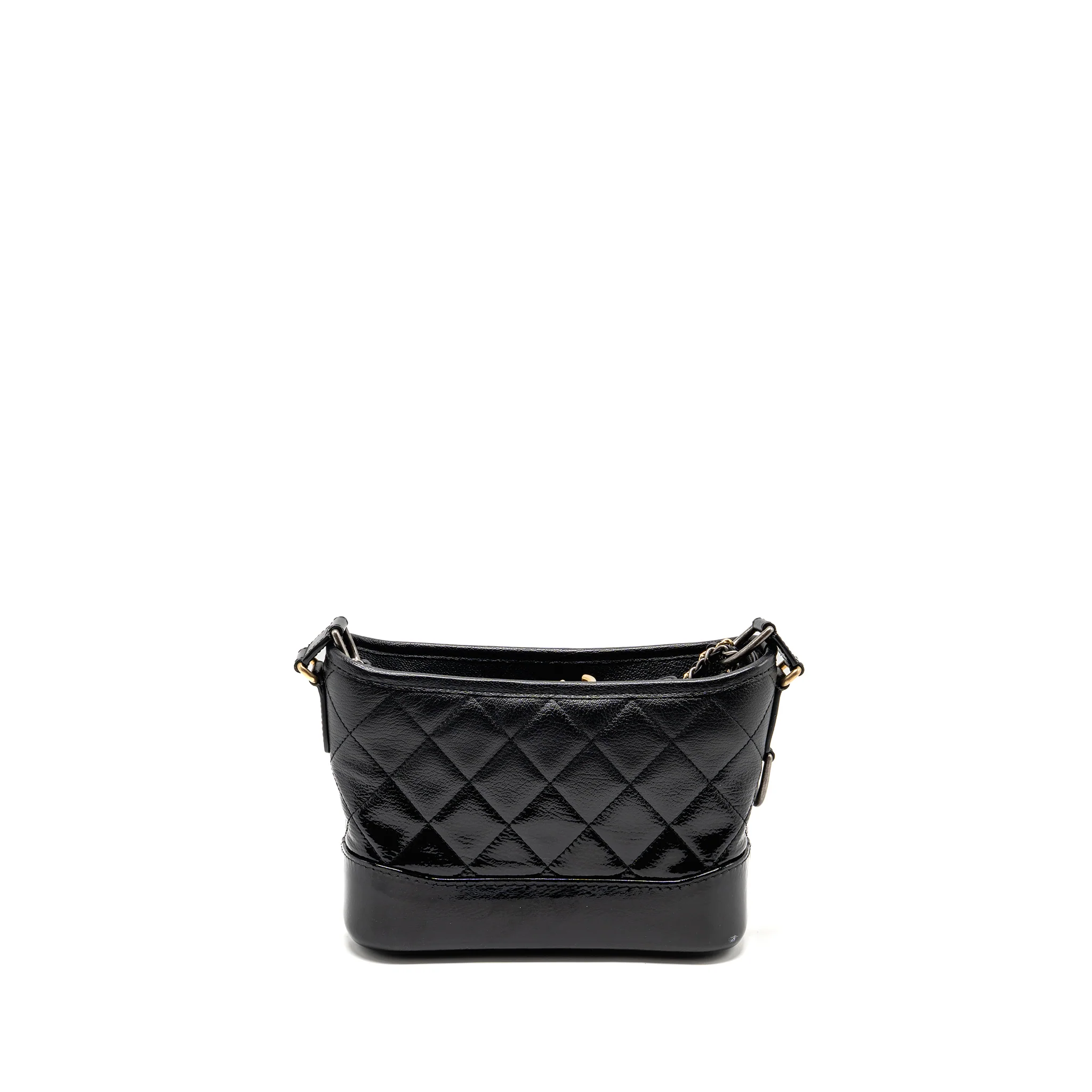 Chanel Small Gabrielle Hobo Bag Goatskin/Patent Black Multicolour Hardware - Image 2