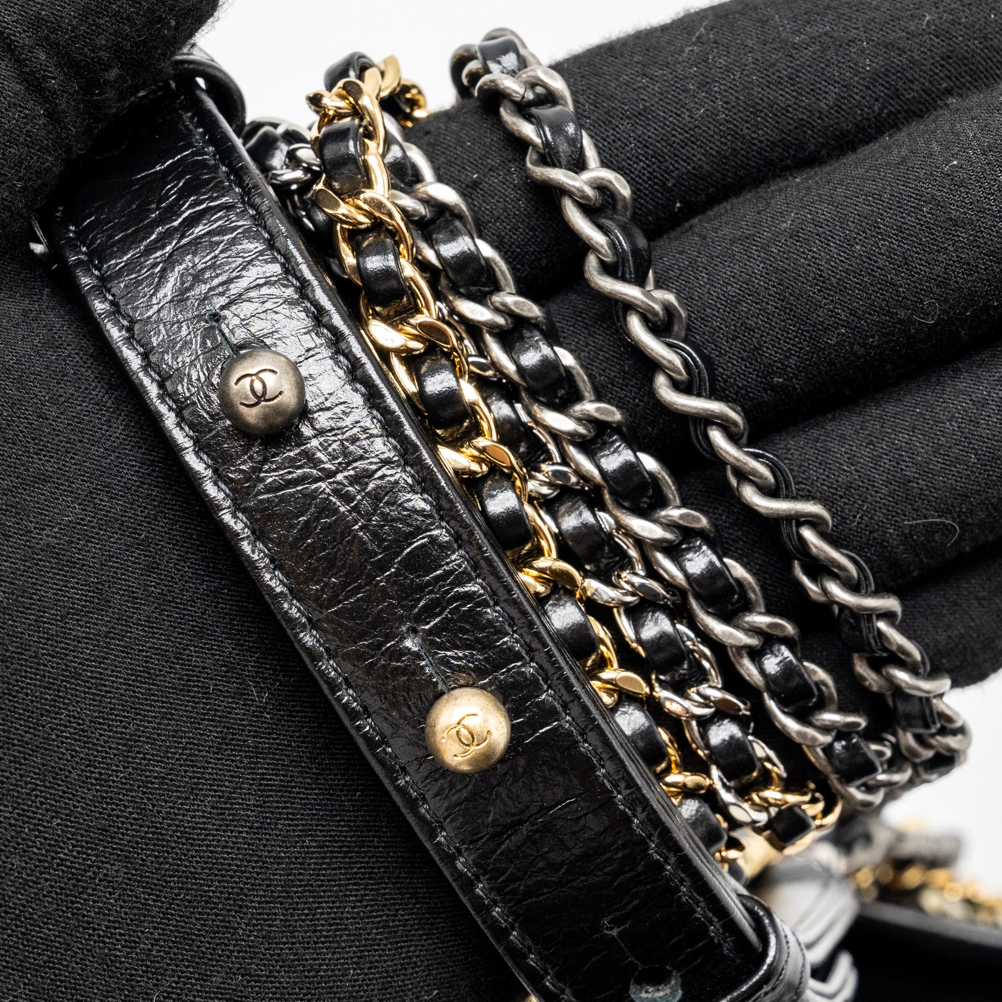 Chanel Small Gabrielle Hobo Bag Limited Edition Sequins Black/Gold Multicoloured Hardware - Image 13