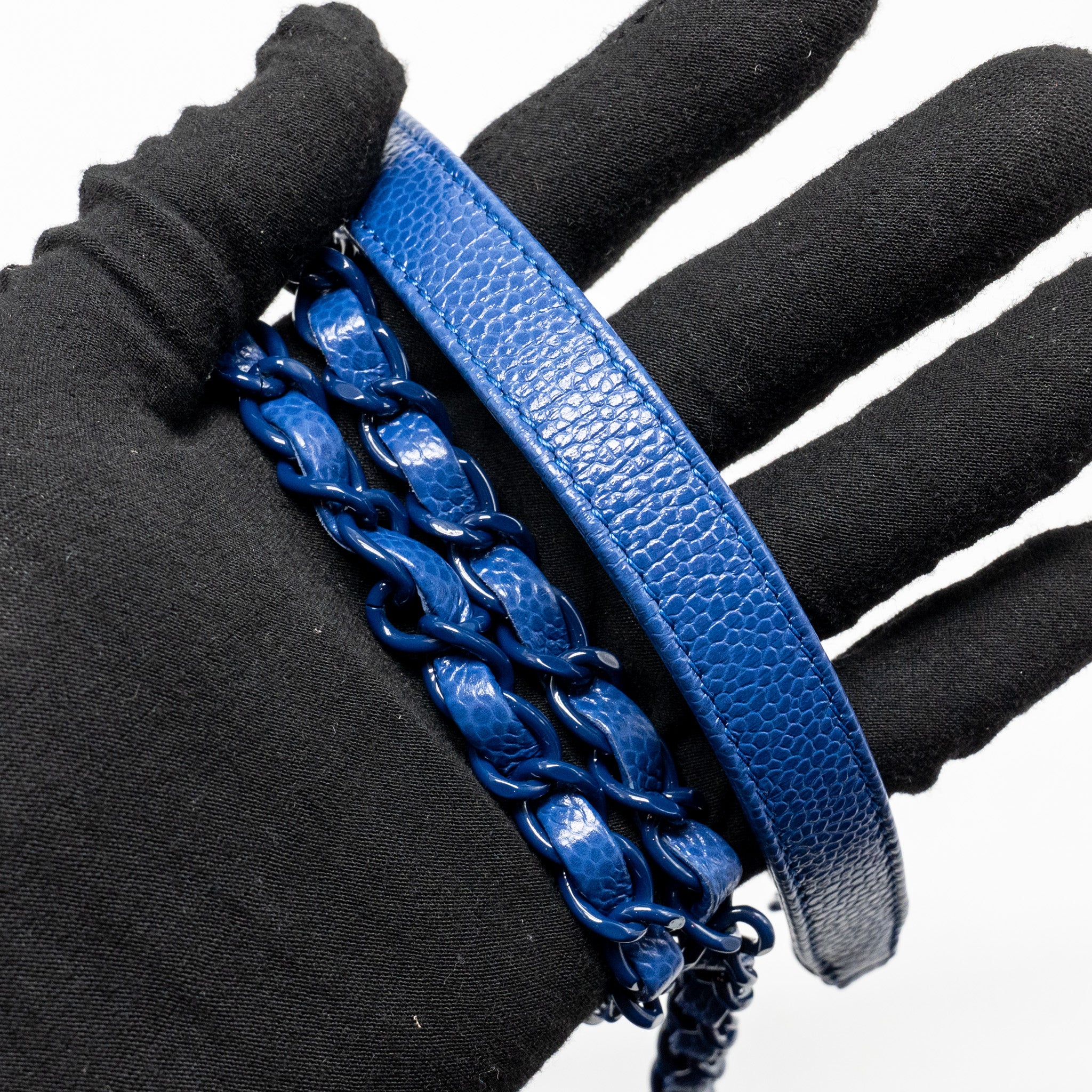 Chanel Incognito Mini Square Flap Bag Caviar Blue with blue hardware - Image 18