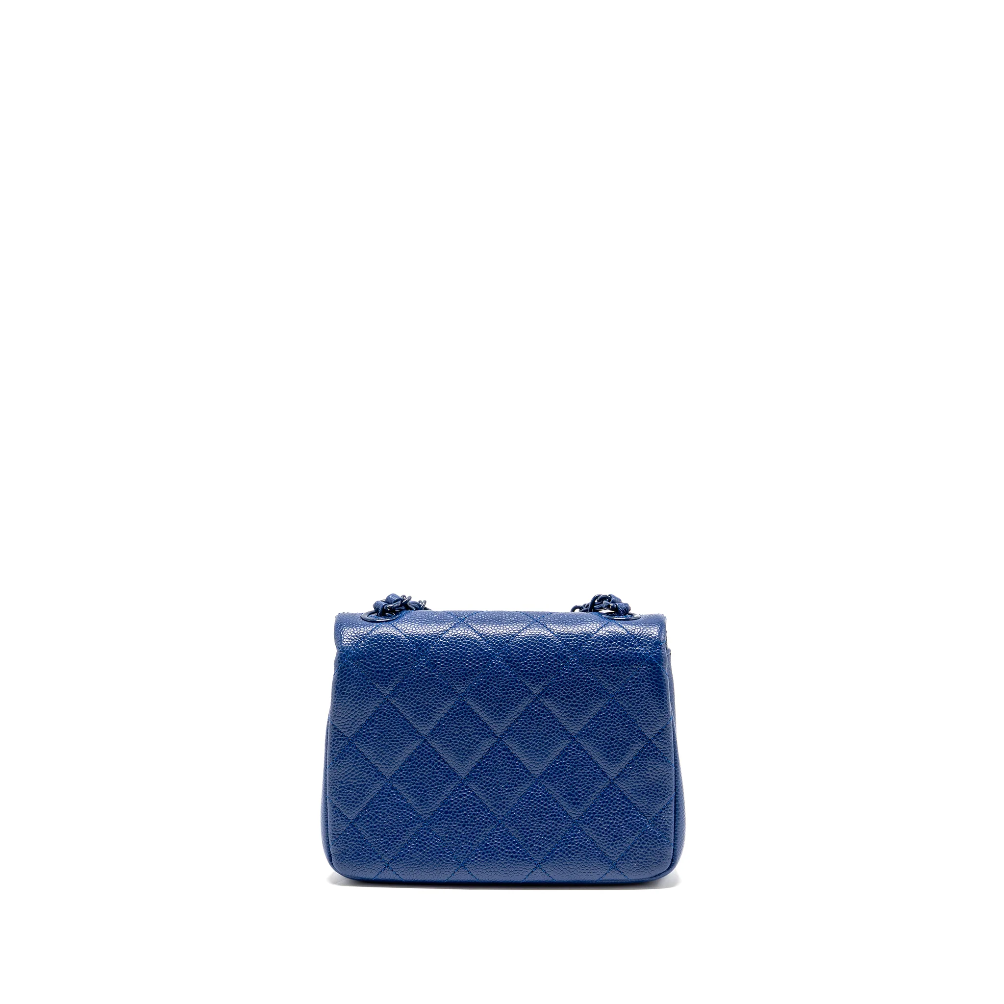 Chanel Incognito Mini Square Flap Bag Caviar Blue with blue hardware - Image 2