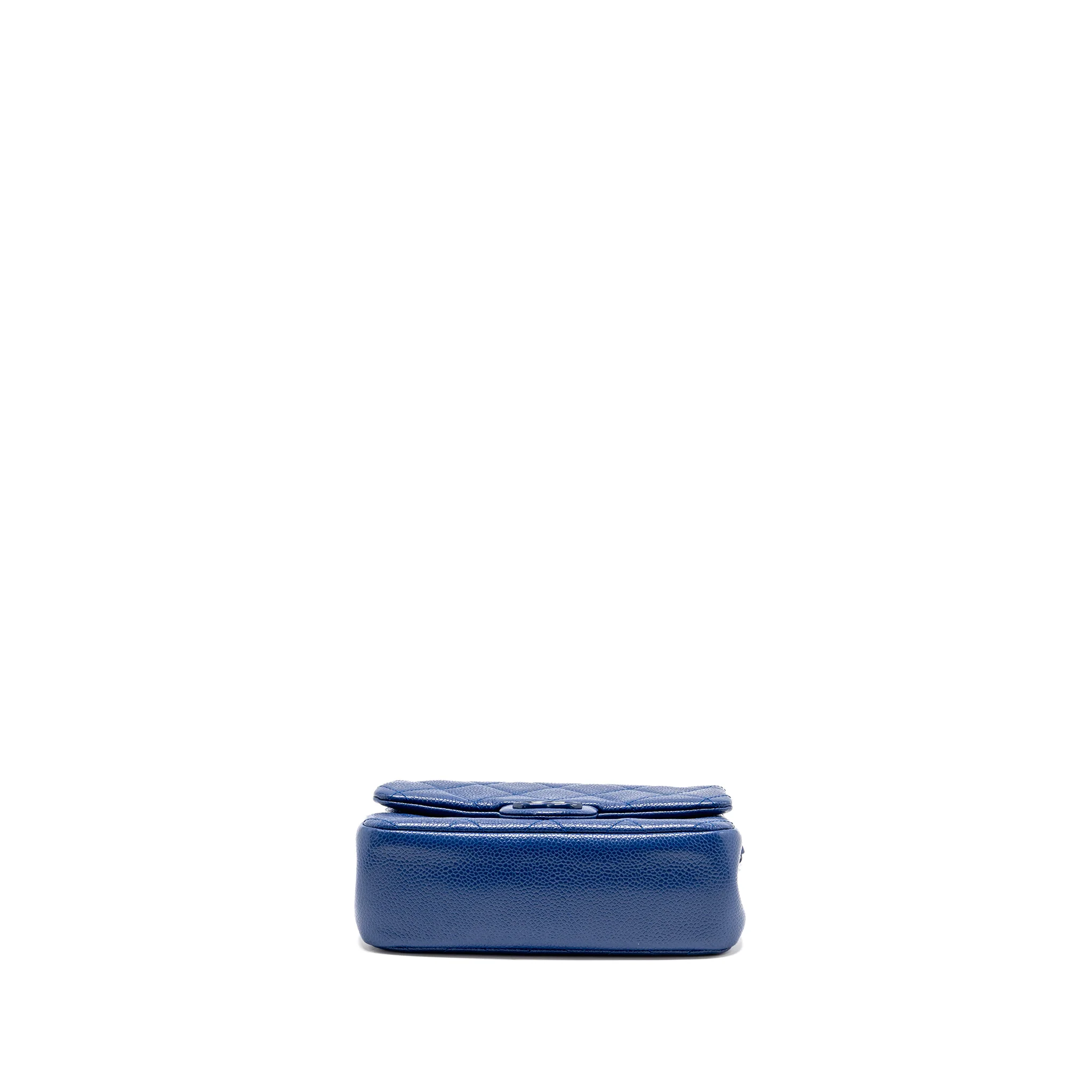 Chanel Incognito Mini Square Flap Bag Caviar Blue with blue hardware - Image 5