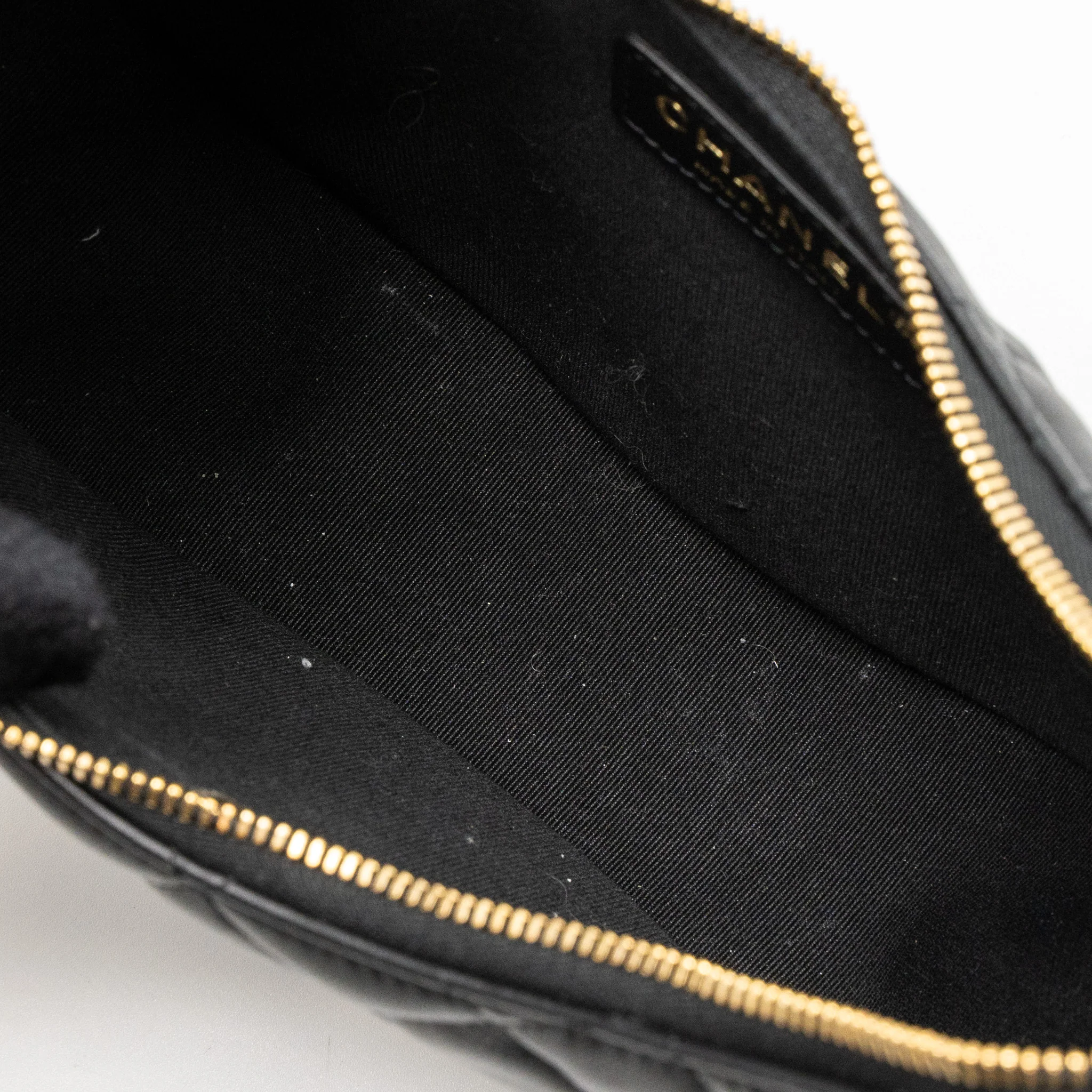 Chanel Small moon Hobo Bag Lambskin Black LGHW (Microchip) - Image 11