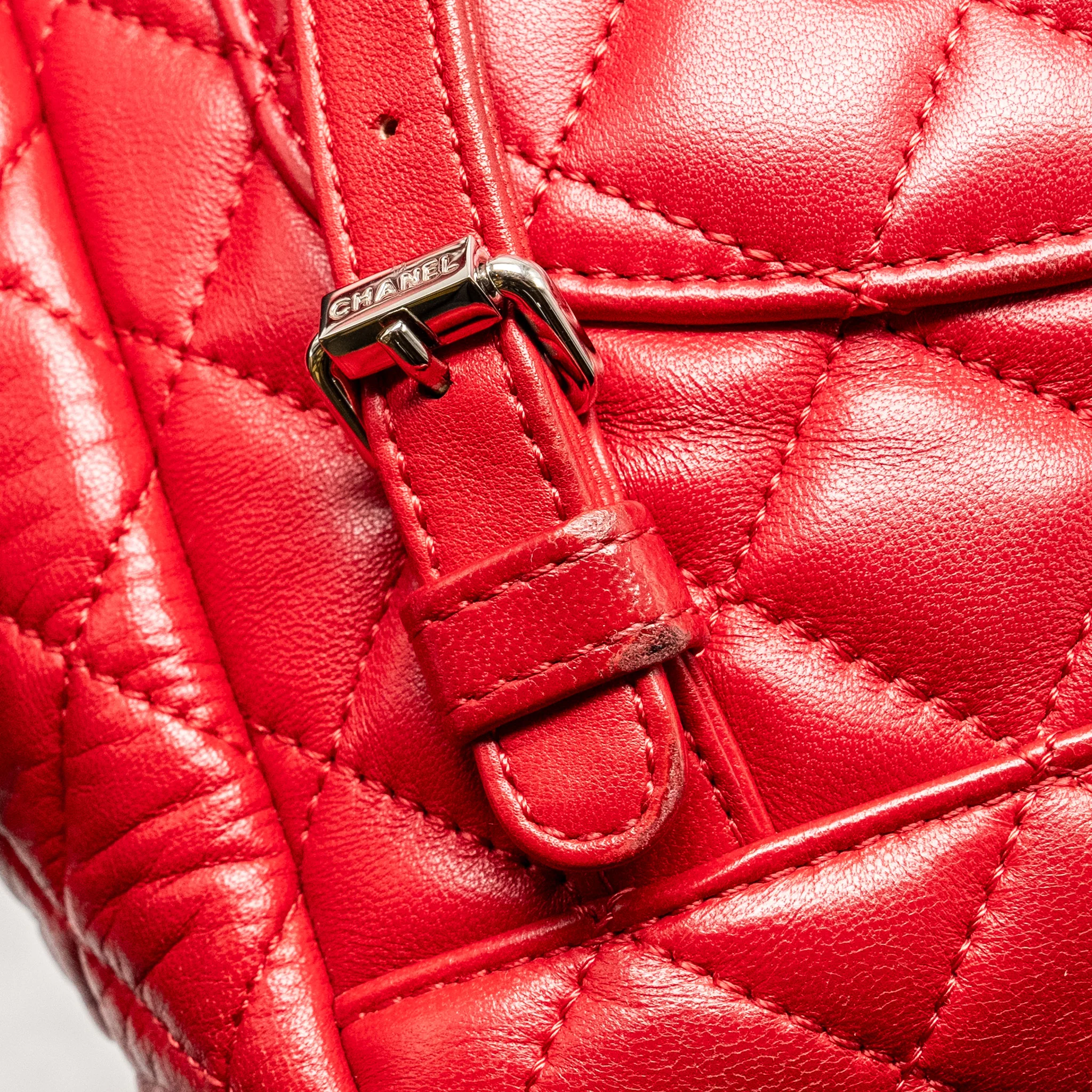 Chanel Small Urban Spirit Quilted Backpack Lambskin Red LGHW - Image 13