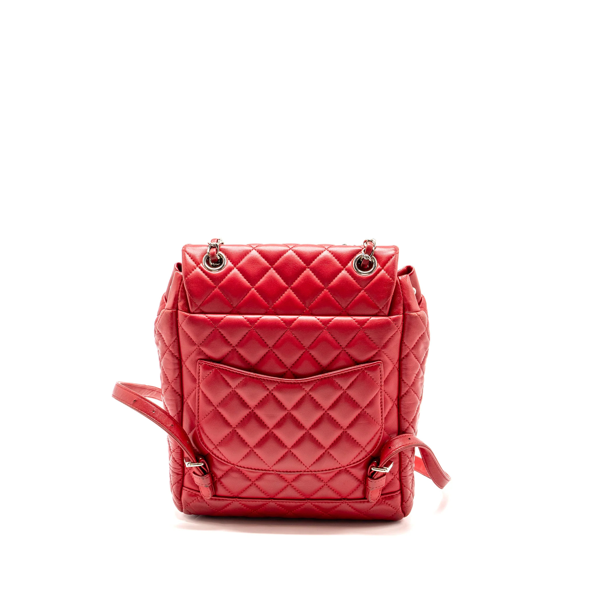 Chanel Small Urban Spirit Quilted Backpack Lambskin Red LGHW - Image 2