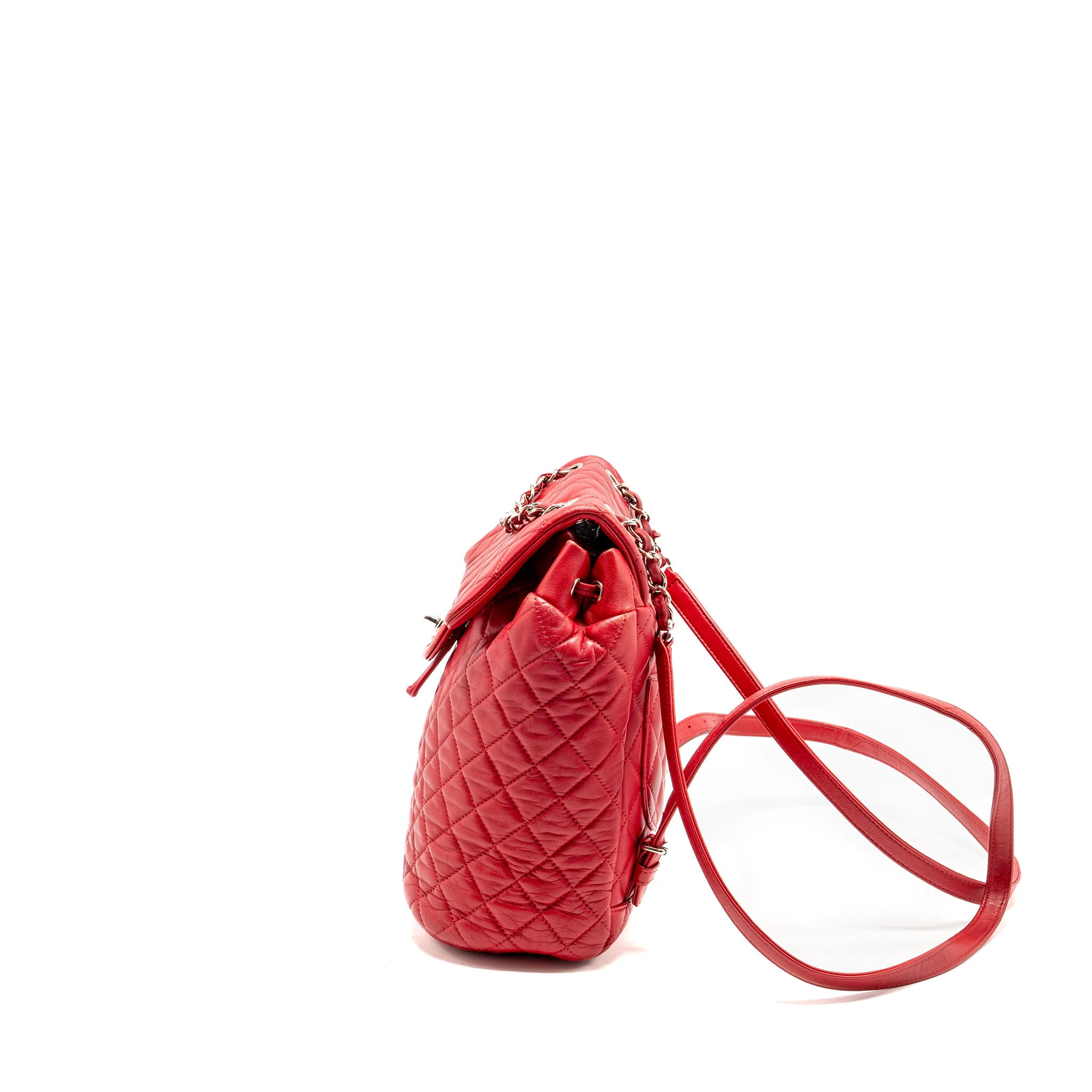 Chanel Small Urban Spirit Quilted Backpack Lambskin Red LGHW - Image 4