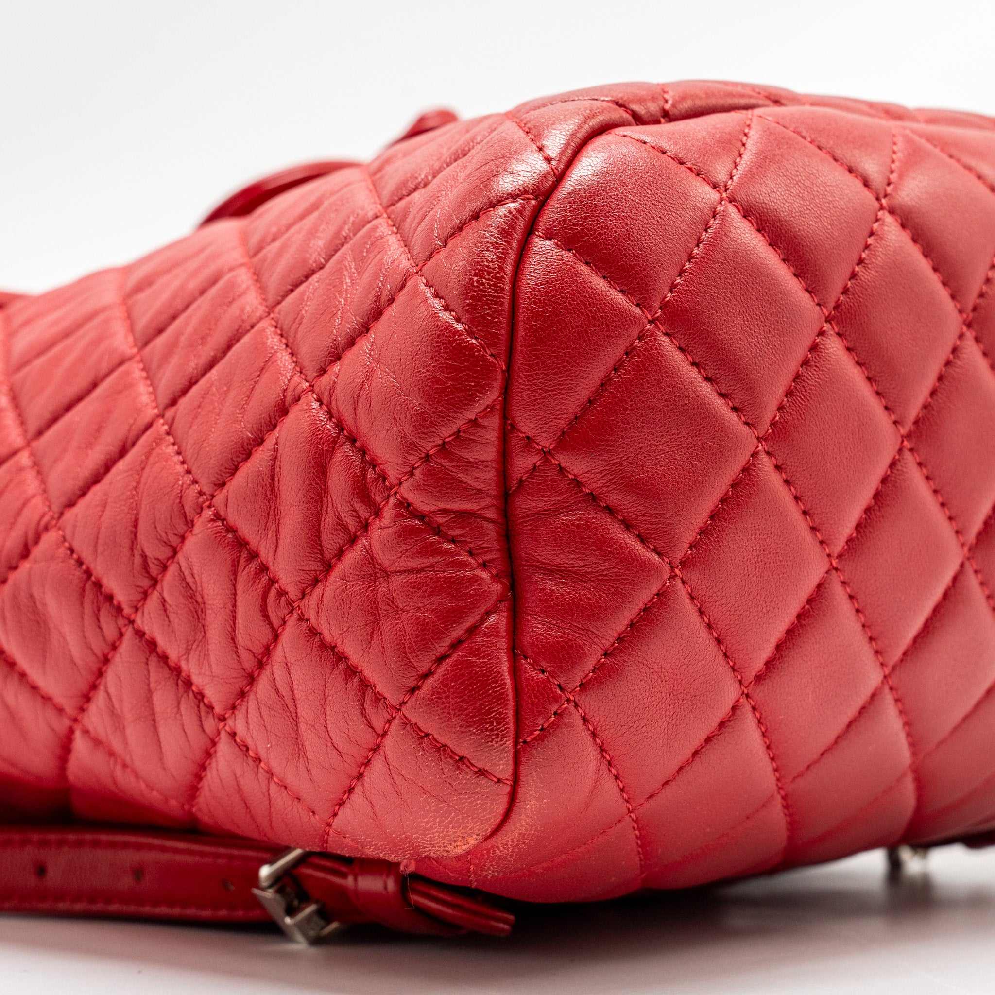 Chanel Small Urban Spirit Quilted Backpack Lambskin Red LGHW - Image 6