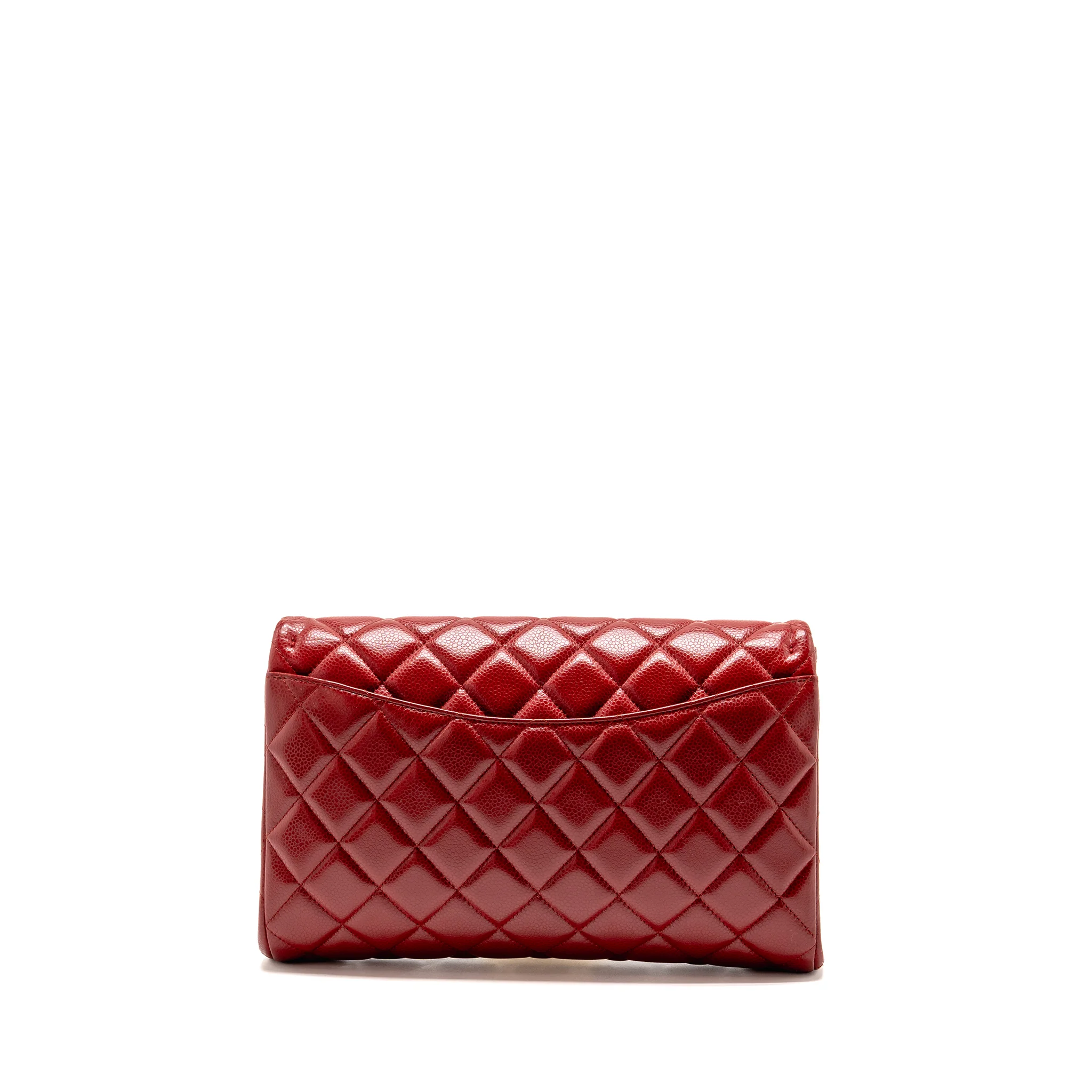 Chanel Timeless Flap Clutch Chain Bag Caviar Red SHW - Image 2