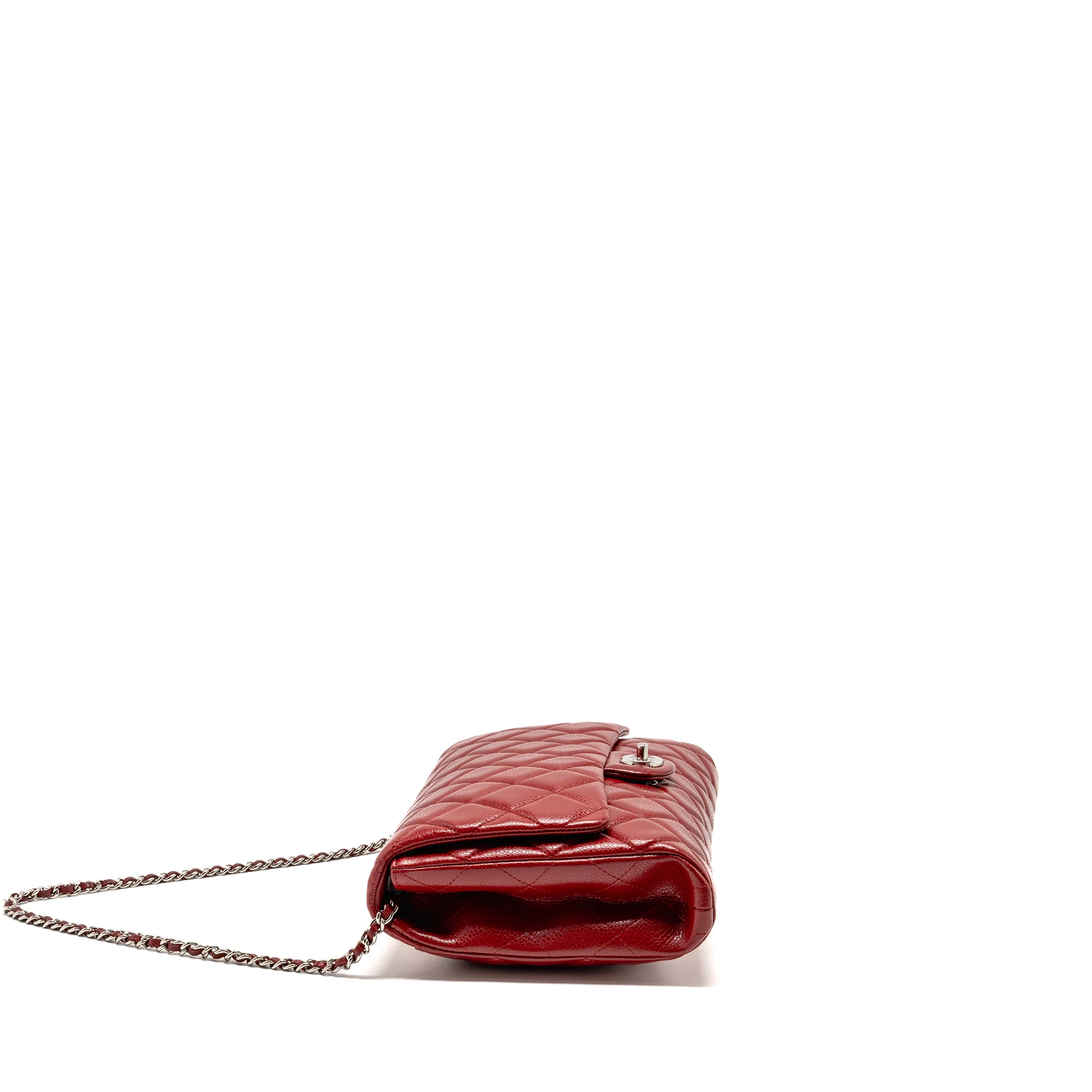 Chanel Timeless Flap Clutch Chain Bag Caviar Red SHW - Image 3
