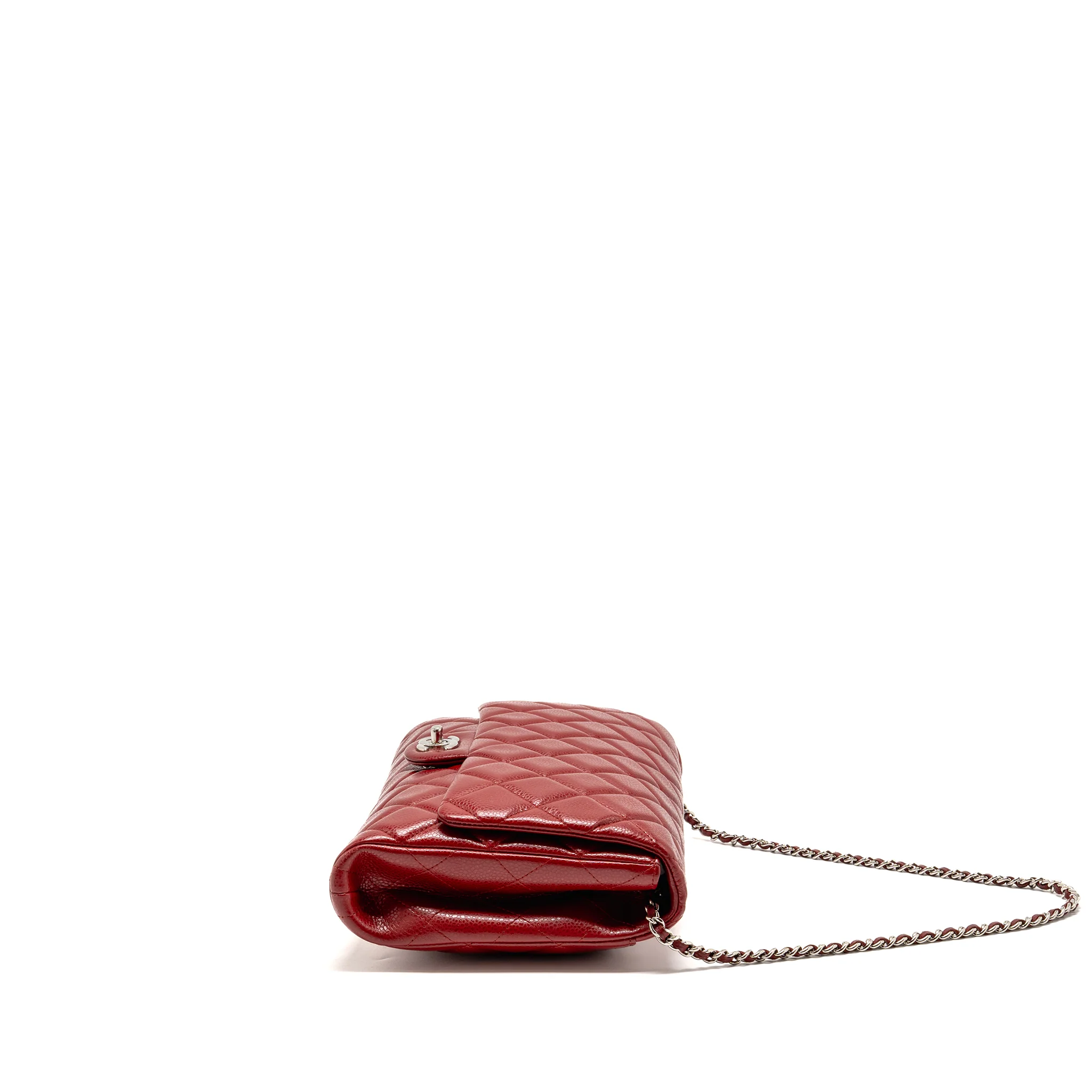 Chanel Timeless Flap Clutch Chain Bag Caviar Red SHW - Image 4