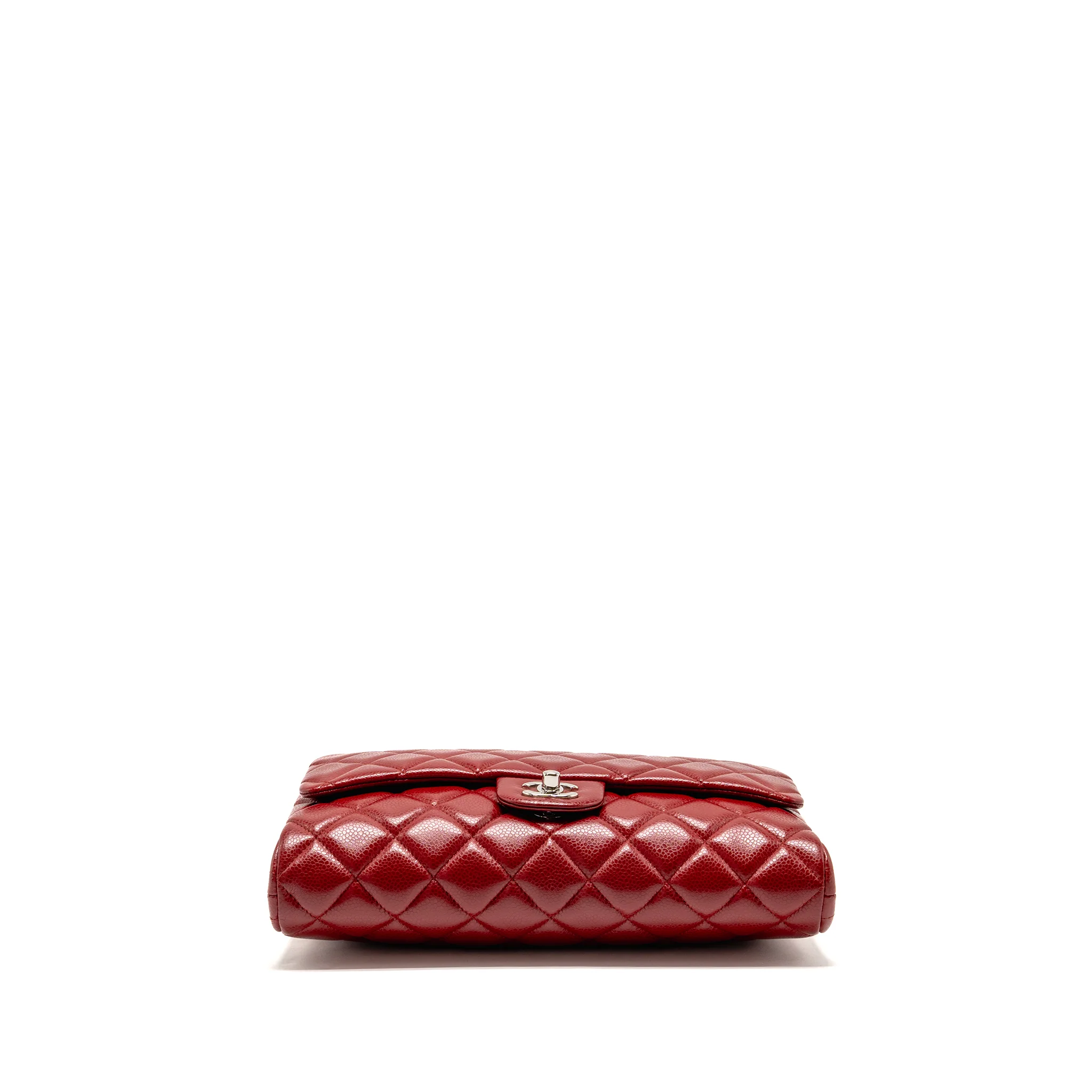 Chanel Timeless Flap Clutch Chain Bag Caviar Red SHW - Image 6