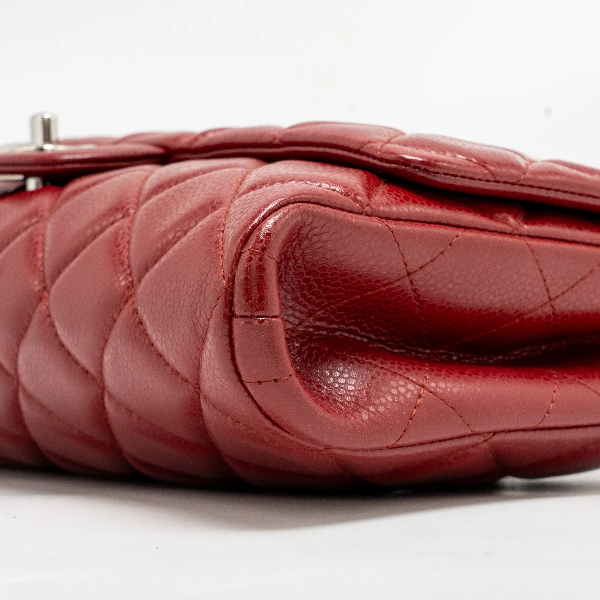 Chanel Timeless Flap Clutch Chain Bag Caviar Red SHW - Image 8