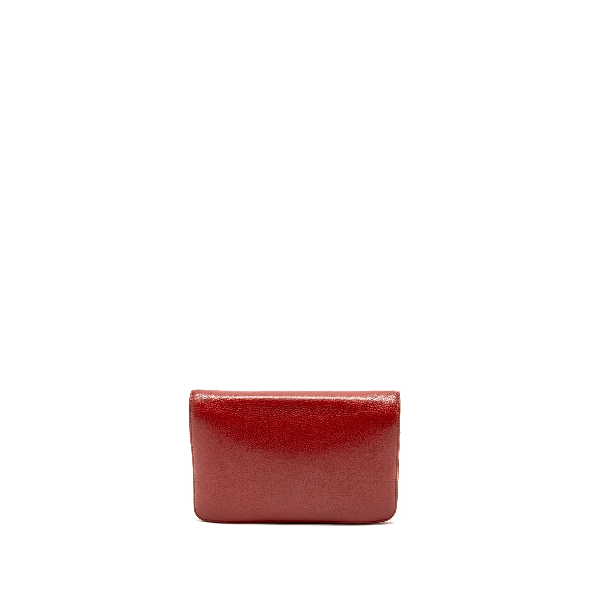 Chanel Timeless Wallet On Chain Caviar Red SHW - Image 2