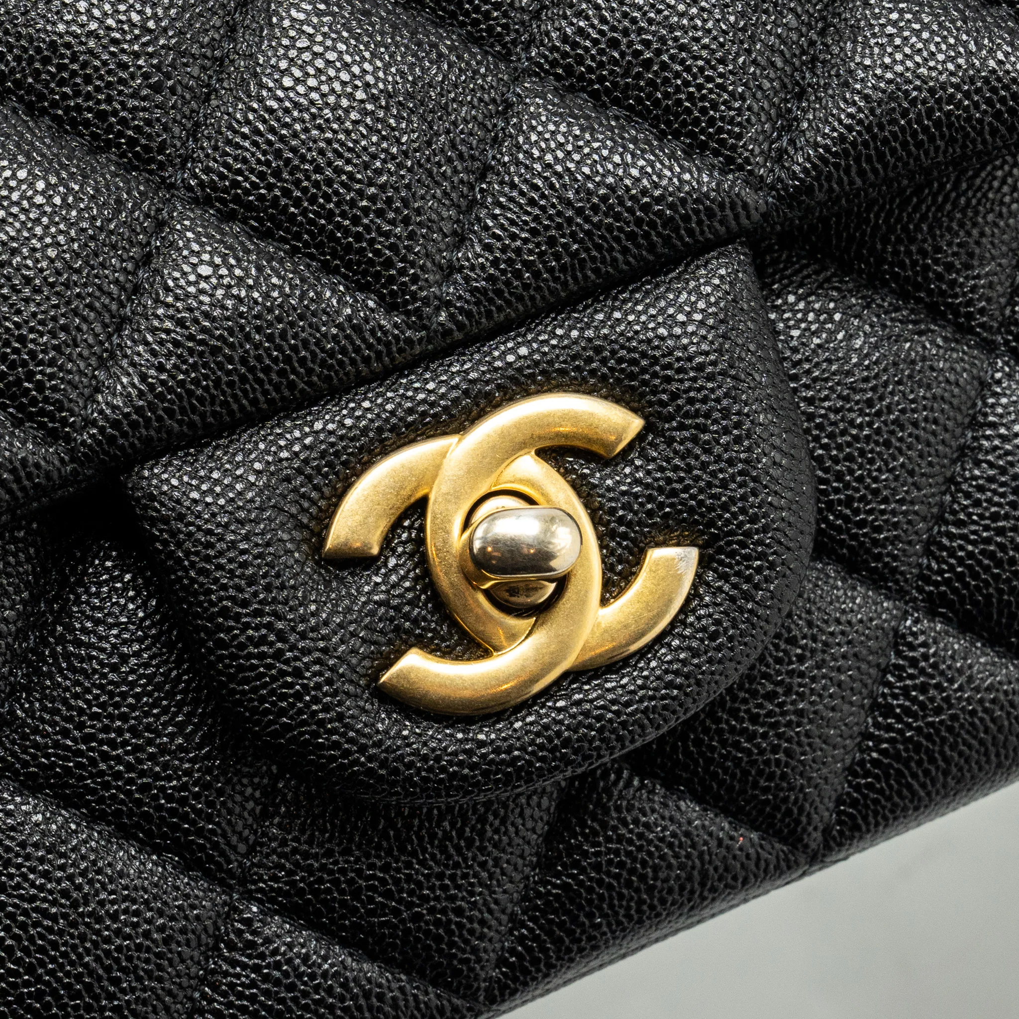 Chanel Top Handle Mini Rectangular Flap Bag Caviar Black GHW - Image 8