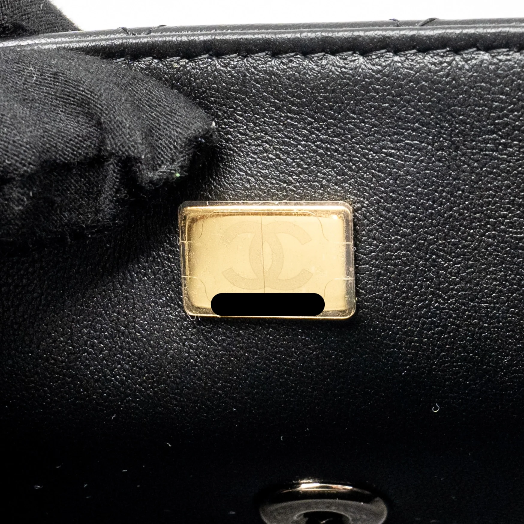 Chanel Top Handle Mini Rectangular Flap Bag Lambskin Black LGHW (microchip) - Image 18