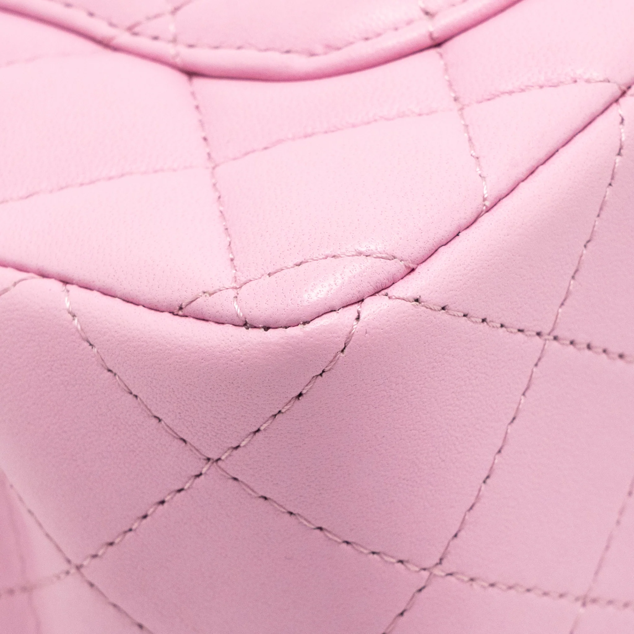 Chanel Top Handle Mini Rectangular Flap Bag Lambskin pink / Light Green LGHW (Microchip) - Image 11