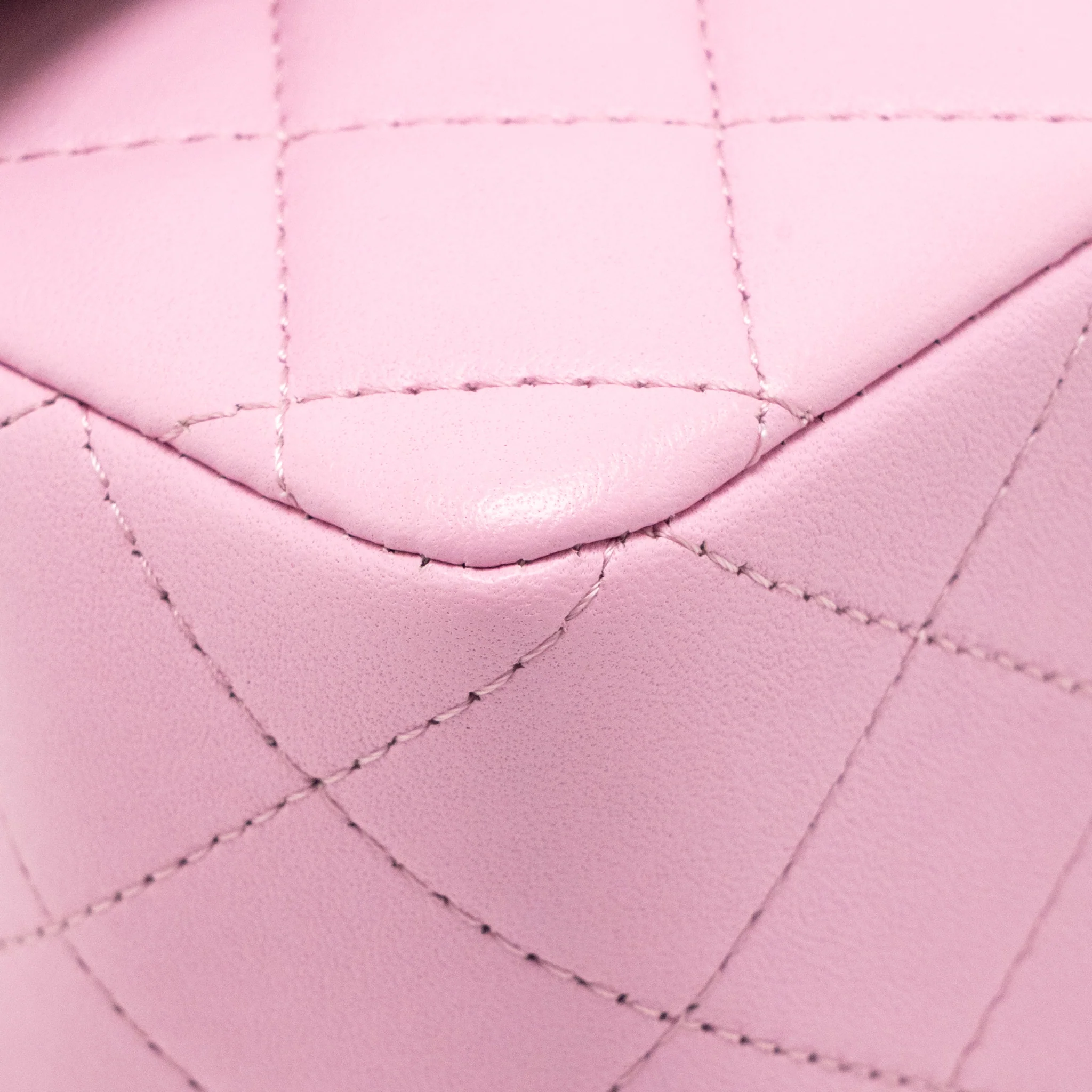 Chanel Top Handle Mini Rectangular Flap Bag Lambskin pink / Light Green LGHW (Microchip) - Image 9