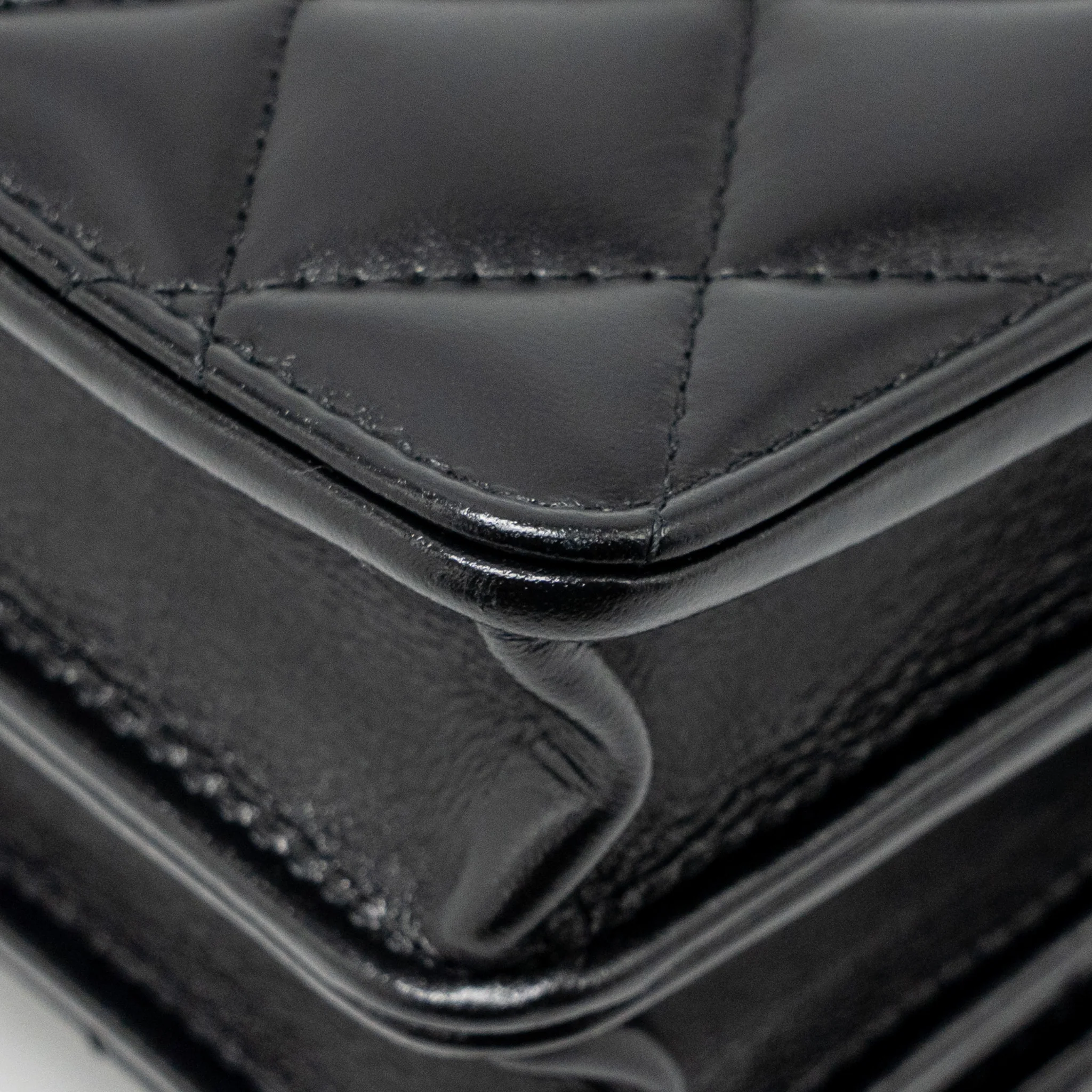 Chanel Top Handle Mini Wallet On Chain Calfskin Black GHW(microchip) - Image 10