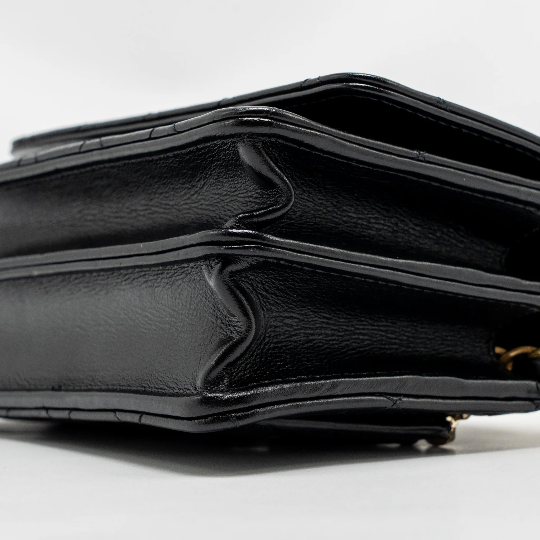 Chanel Top Handle Mini Wallet On Chain Calfskin Black GHW(microchip) - Image 7