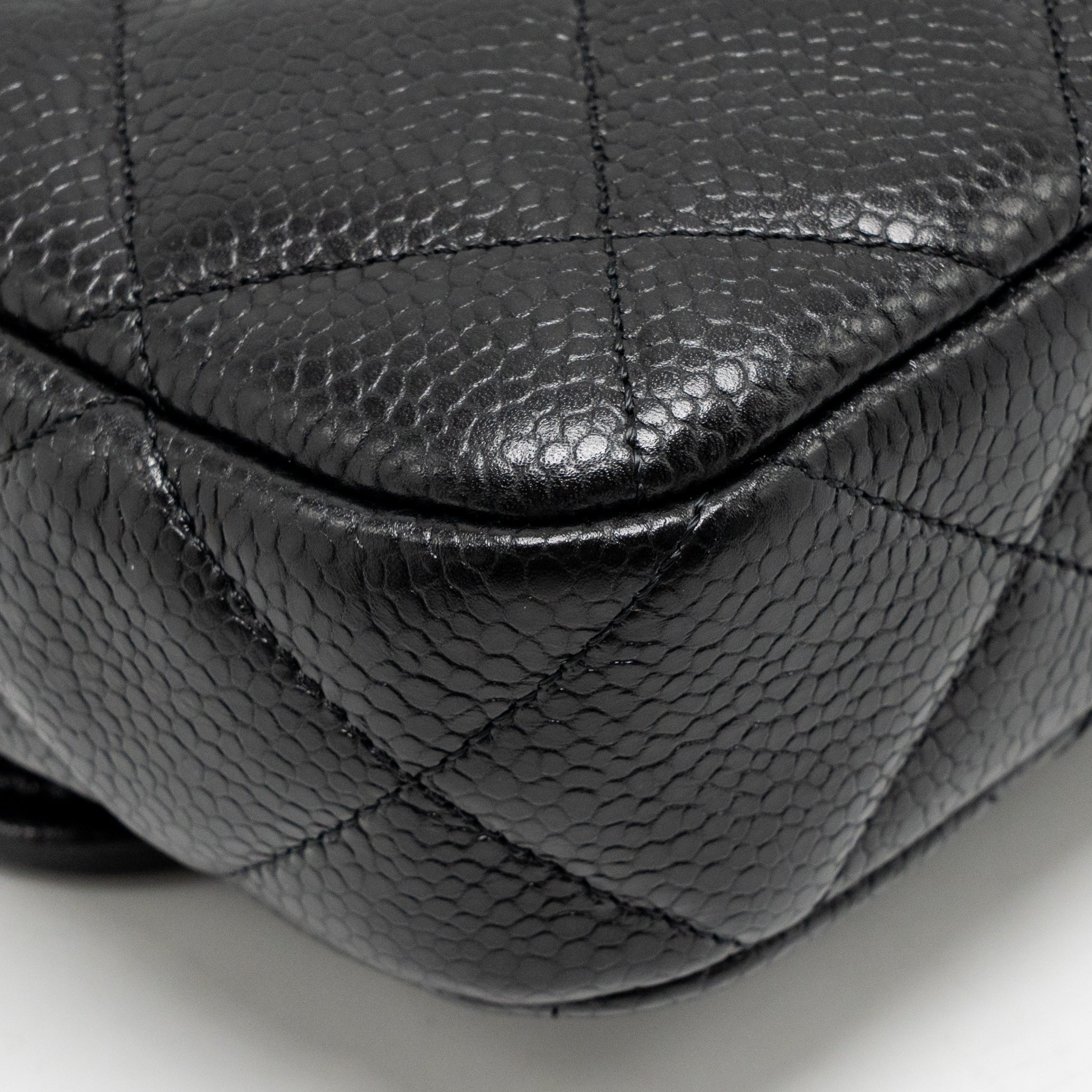 Chanel Top Handle Quilted CC Flap Bag Grained Shiny Calfskin Black GHW (Microchip) - Image 11
