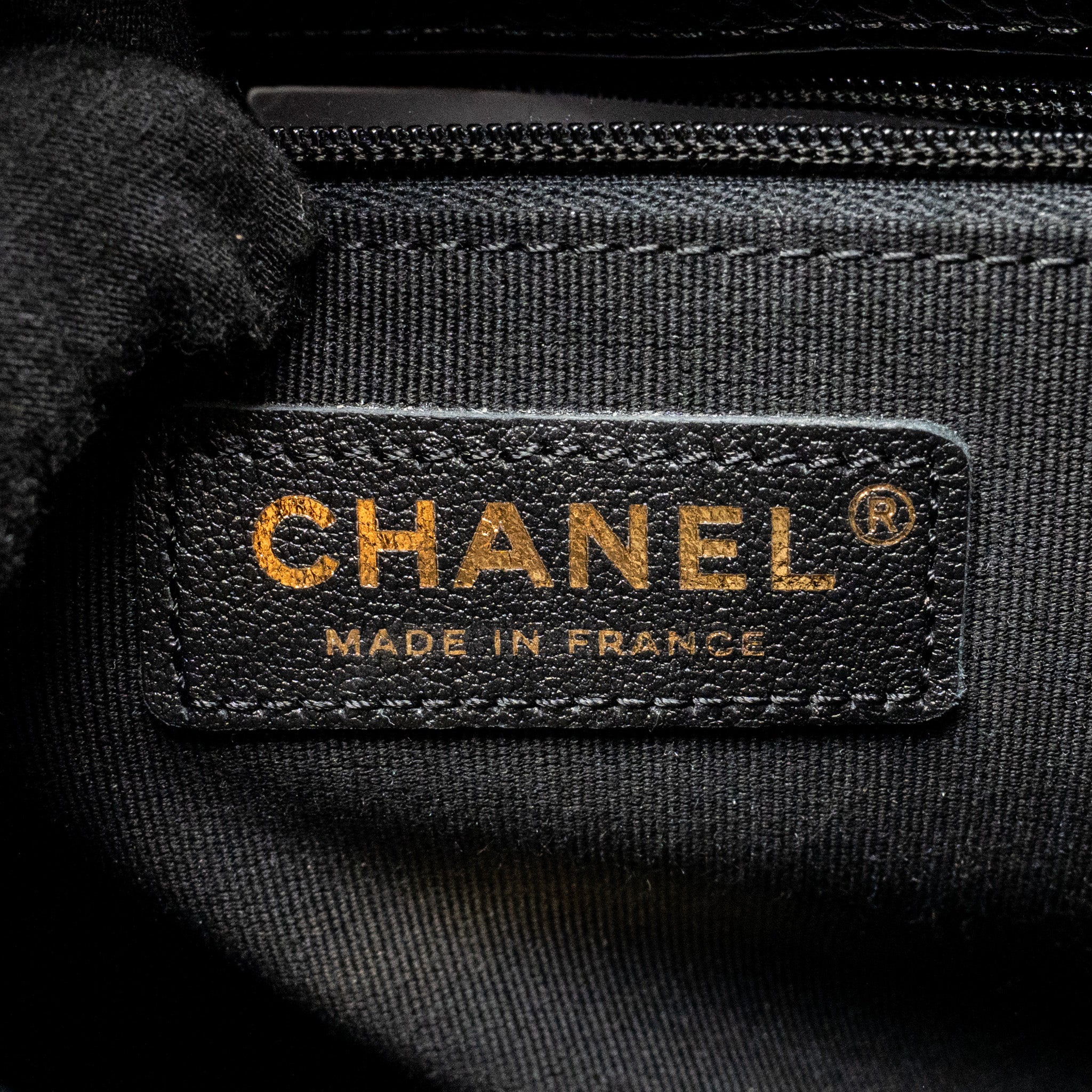 Chanel Top Handle Quilted CC Flap Bag Grained Shiny Calfskin Black GHW (Microchip) - Image 18