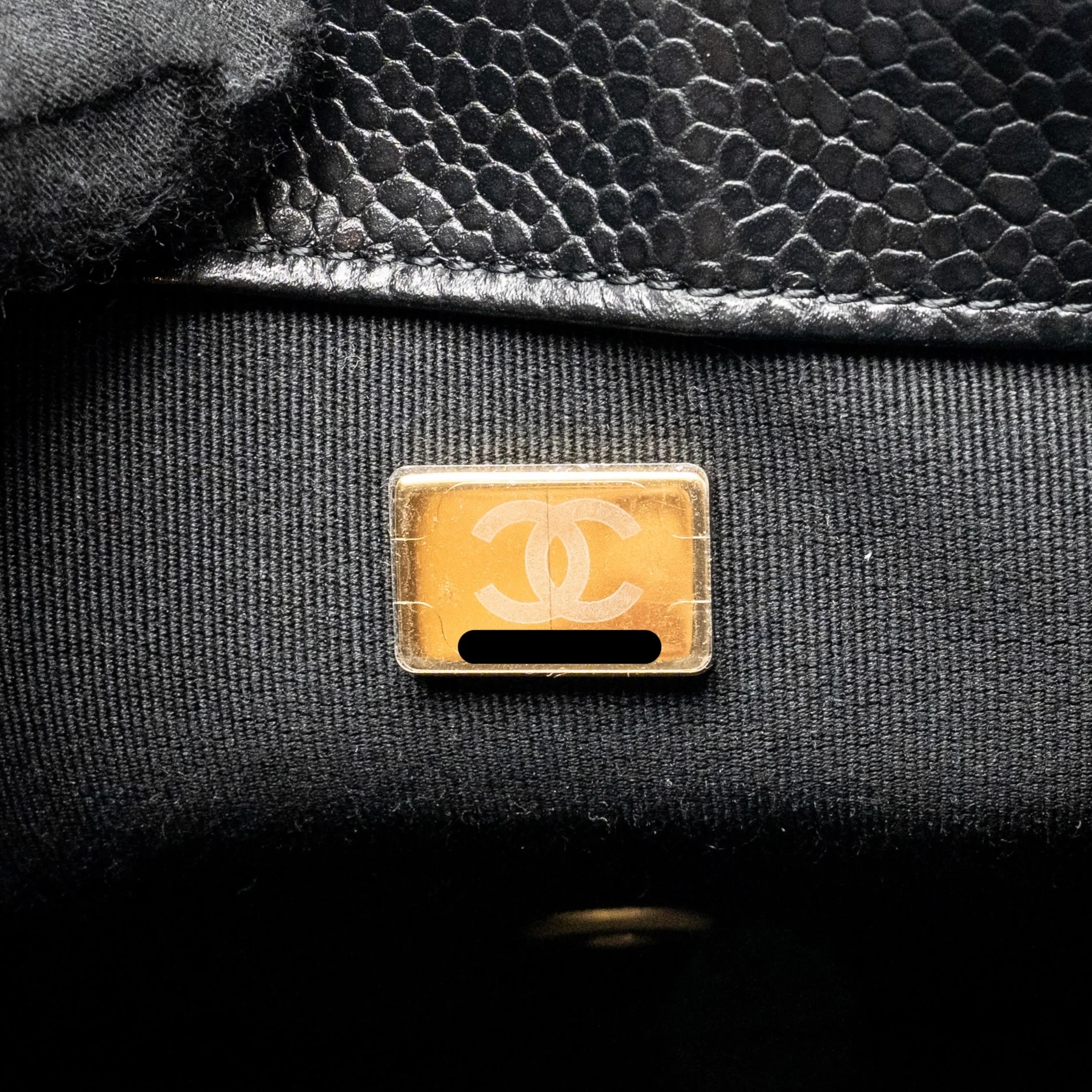 Chanel Top Handle Quilted CC Flap Bag Grained Shiny Calfskin Black GHW (Microchip) - Image 19