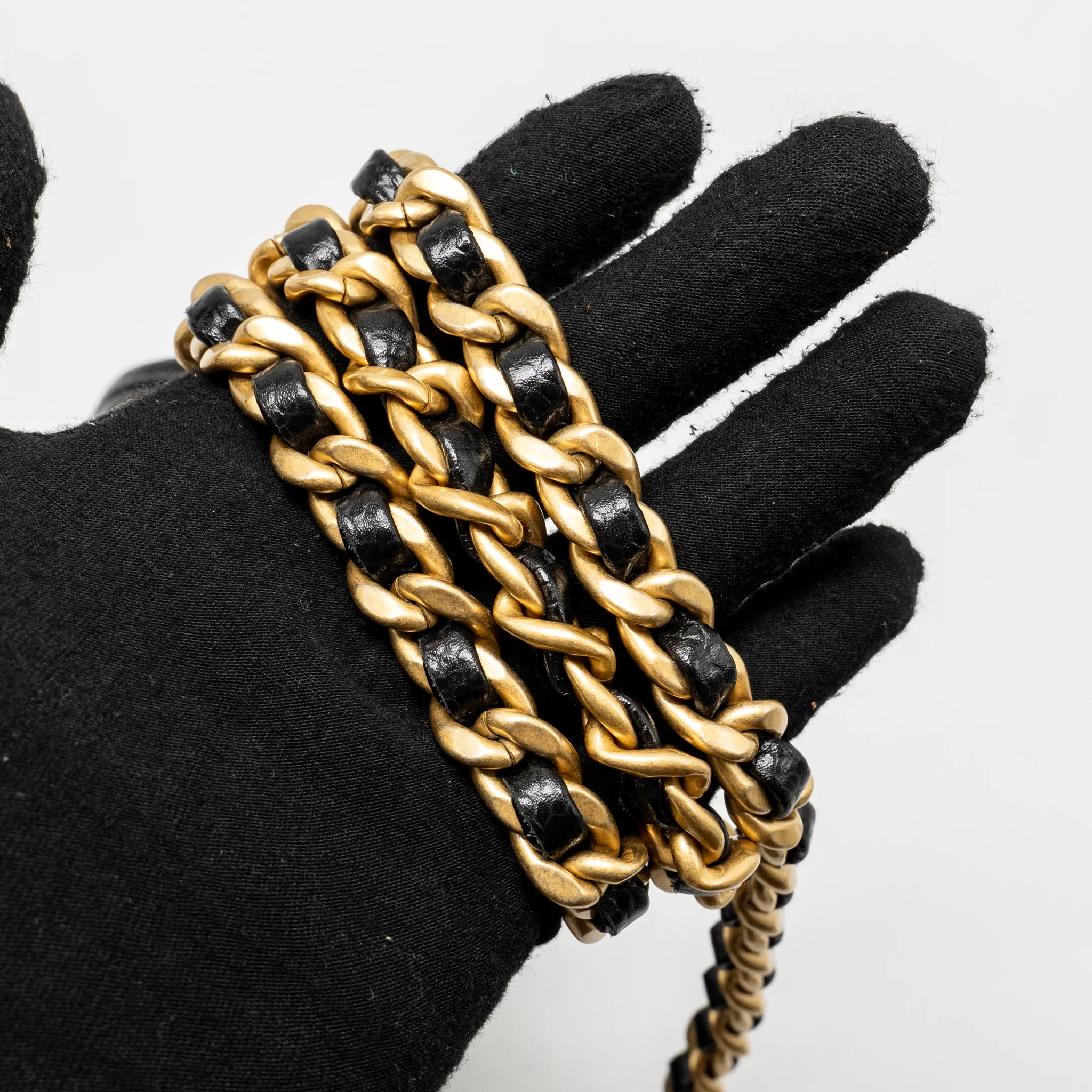 Chanel Top Handle Quilted CC Flap Bag Grained Shiny Calfskin Black GHW (Microchip) - Image 20