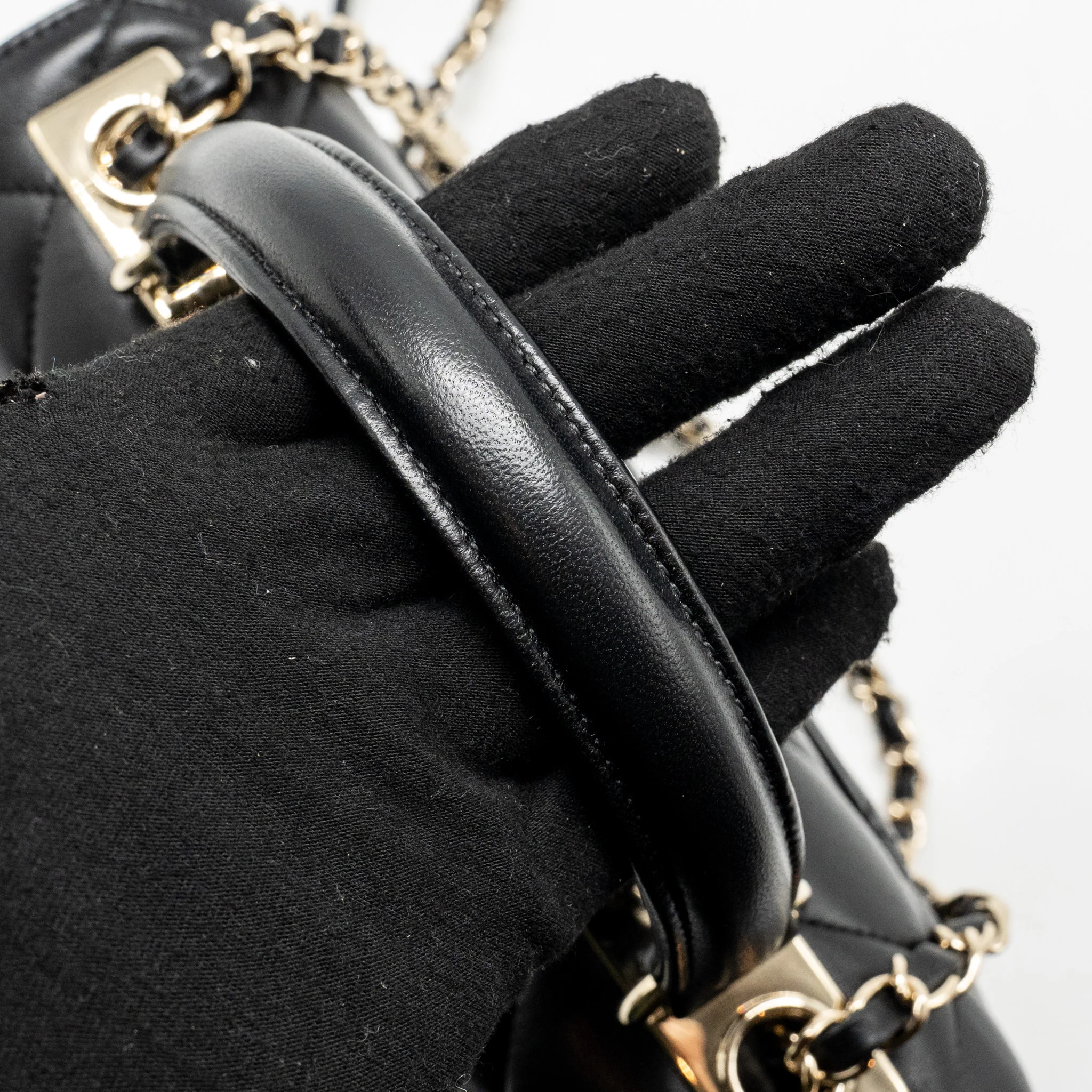 Chanel Top Handle Trendy CC Flap Bag Lambskin Black LGHW - Image 12
