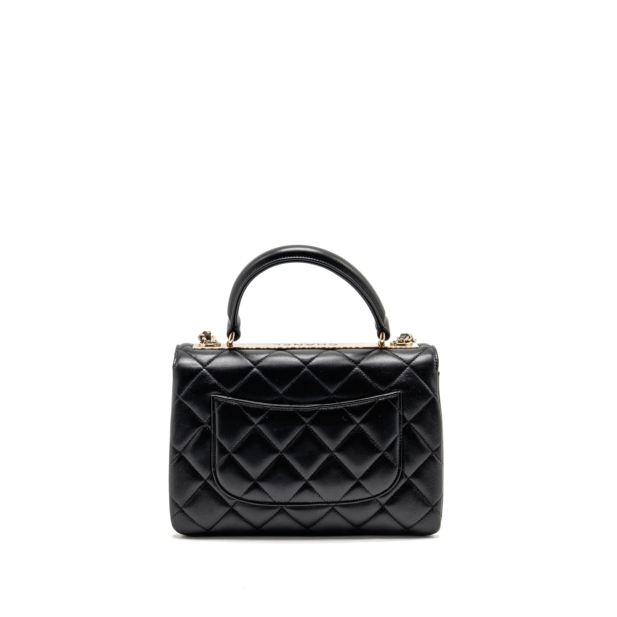 Chanel Top Handle Trendy CC Flap Bag Lambskin Black LGHW - Image 2
