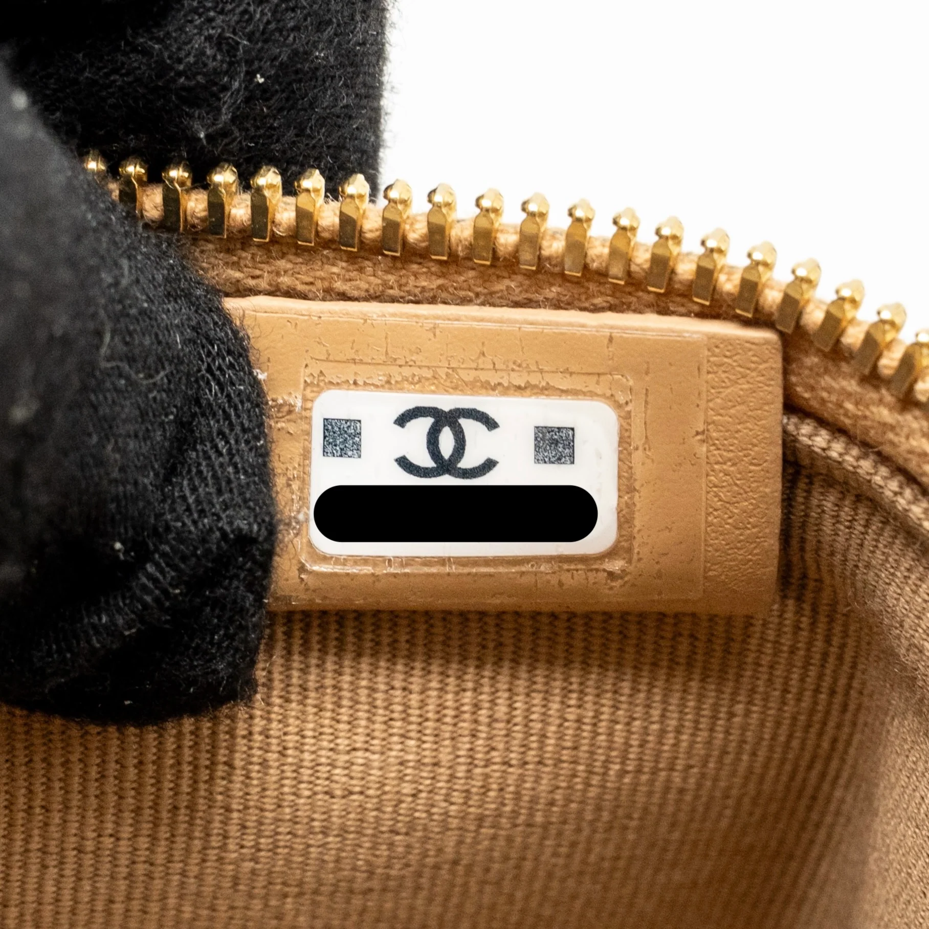 Chanel top handle vanity clutch with chain caviar beige LGHW (microchip) - Image 16
