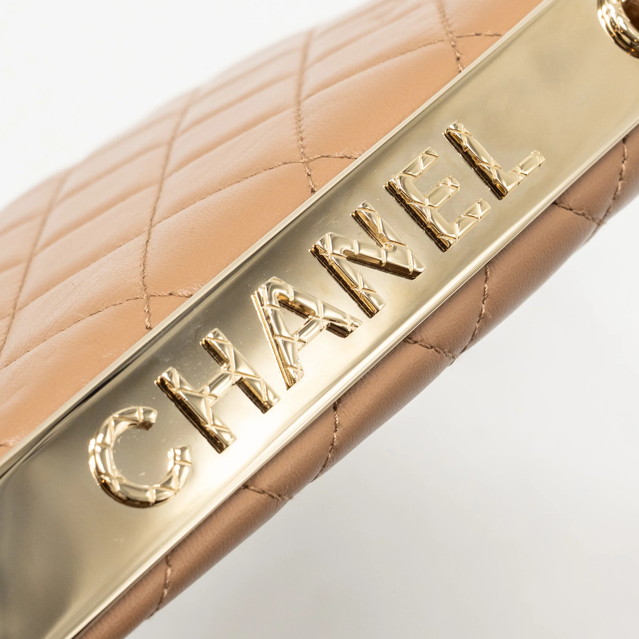 Chanel Trendy CC Wallet On Chain Lambskin Dark Beige LGHW (Microchip) - Image 13