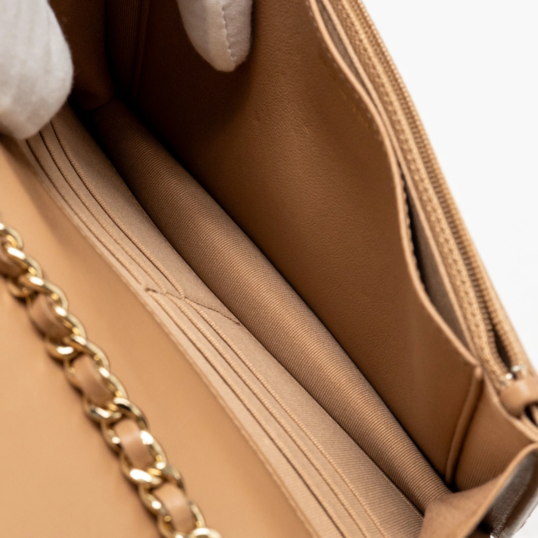 Chanel Trendy CC Wallet On Chain Lambskin Dark Beige LGHW (Microchip) - Image 16