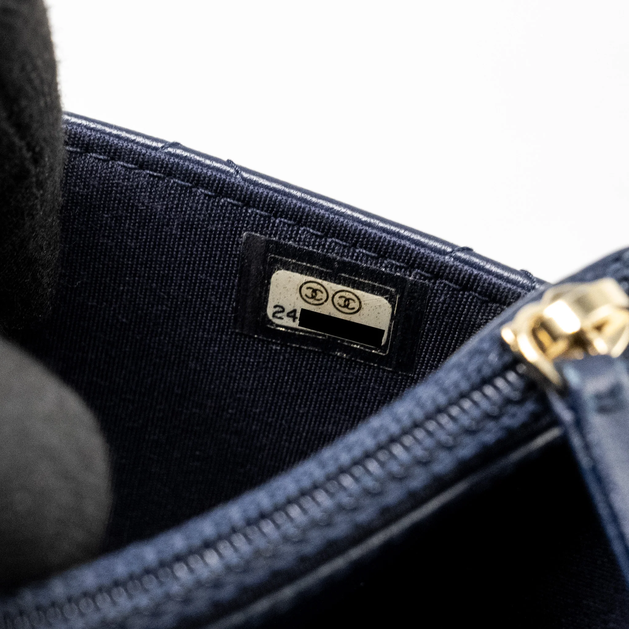 Chanel Trendy CC Wallet On Chain Lambskin Navy LGHW - Image 19