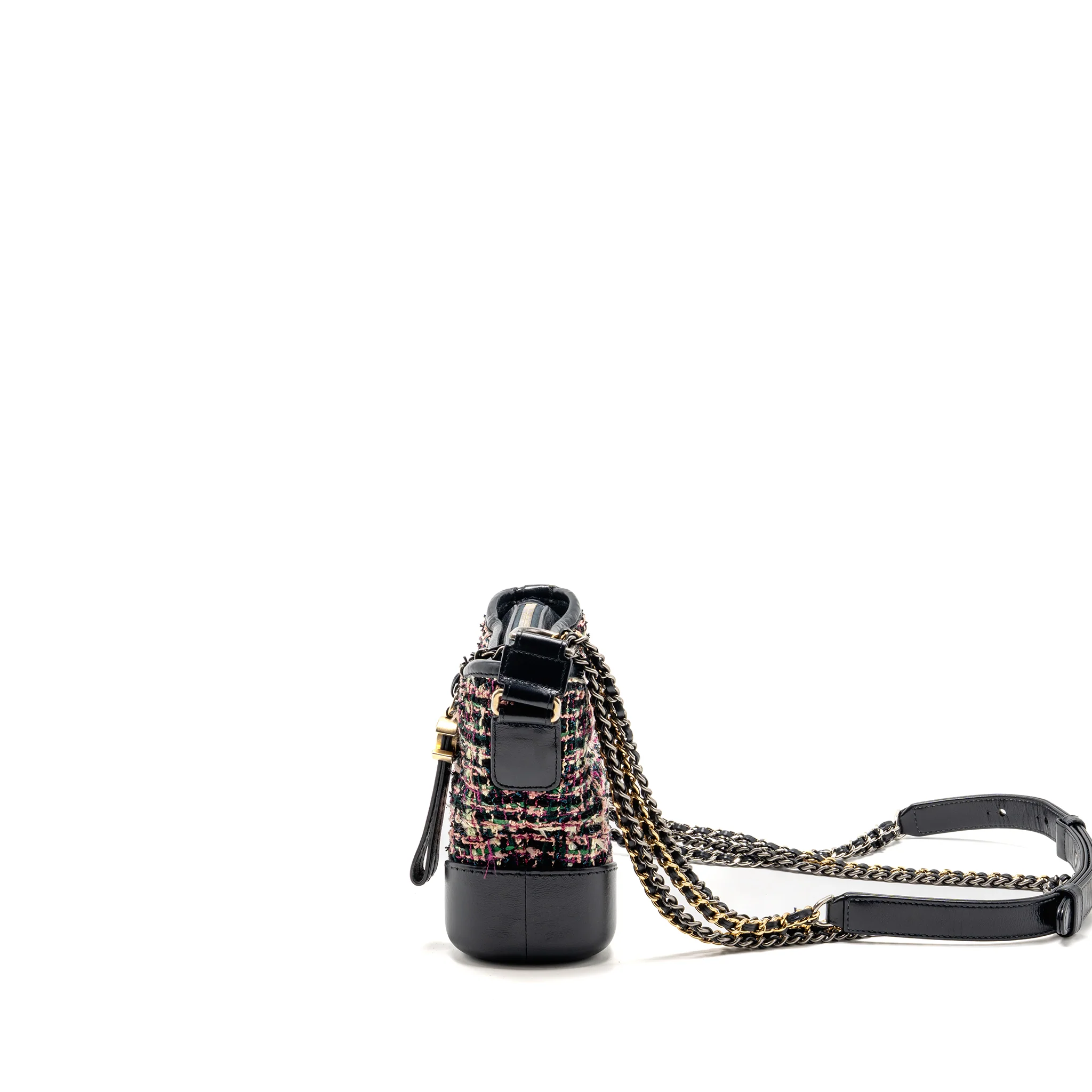 Chanel Small Gabrielle hobo bag tweed multicoloured GHW - Image 4