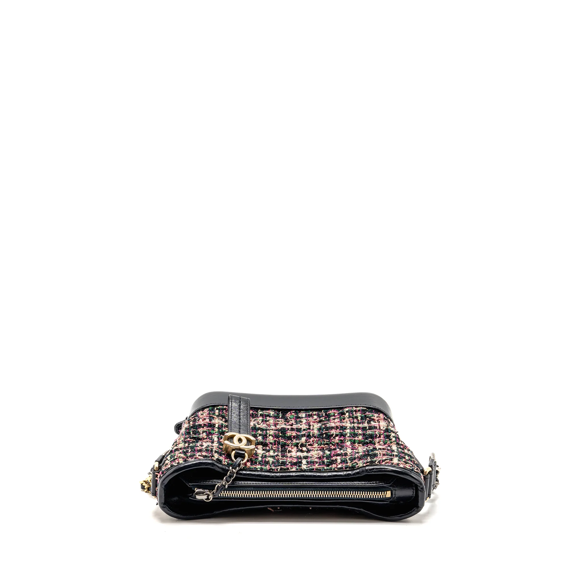 Chanel Small Gabrielle hobo bag tweed multicoloured GHW - Image 5