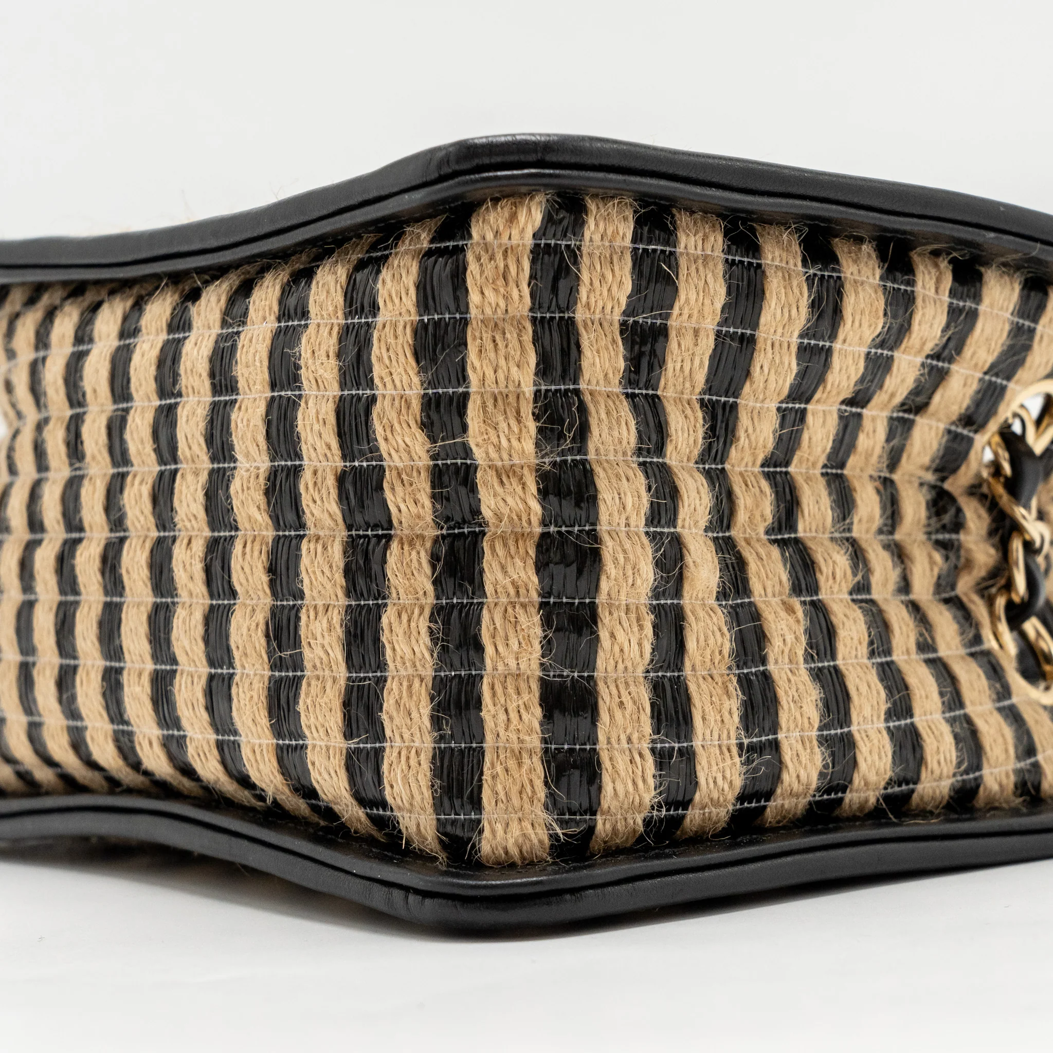 Chanel Urban Jungle Bucket Bag Raffia/Leather Black/Beige LGHW - Image 7