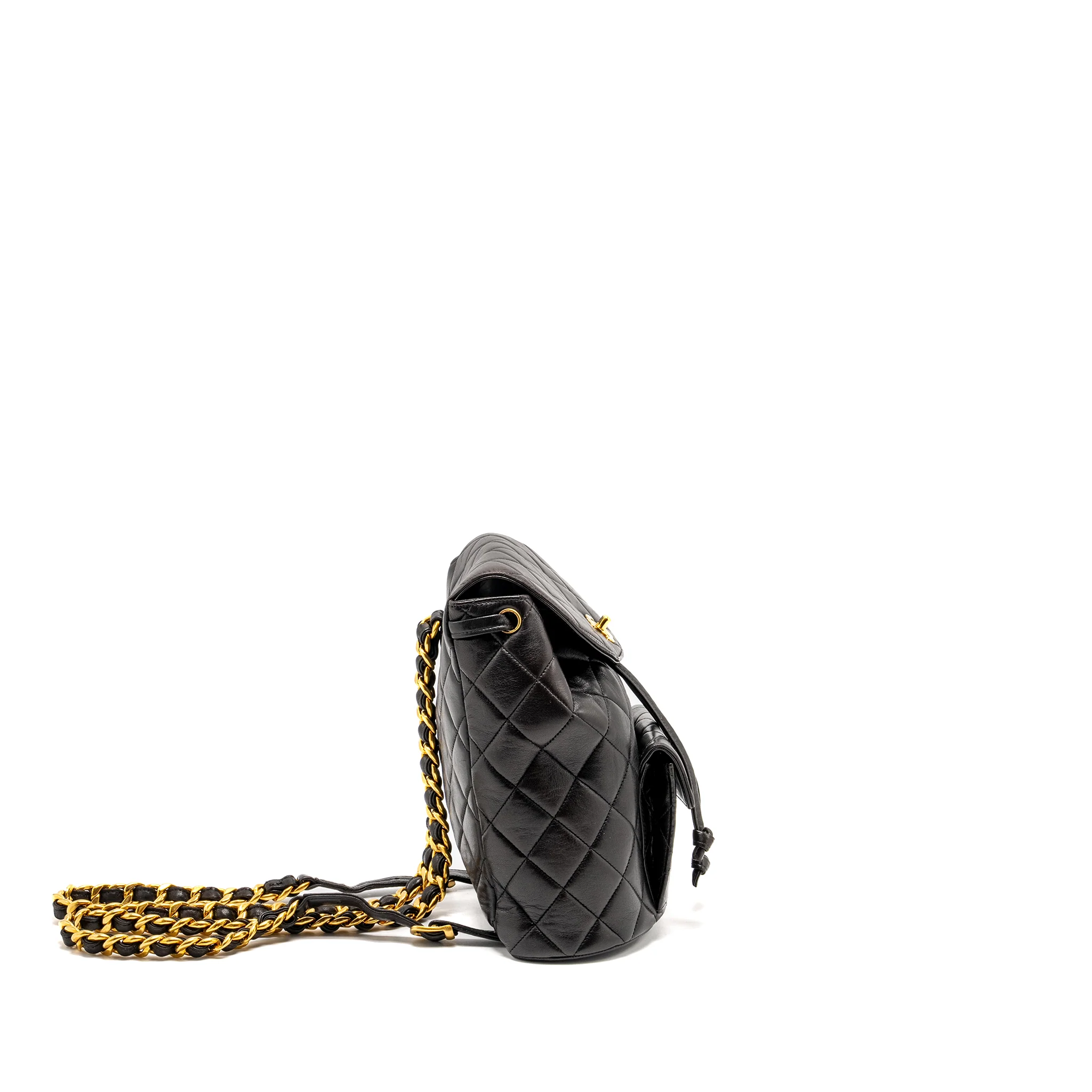 Chanel Vintage Duma Backpack Lambskin Black GHW - Image 3
