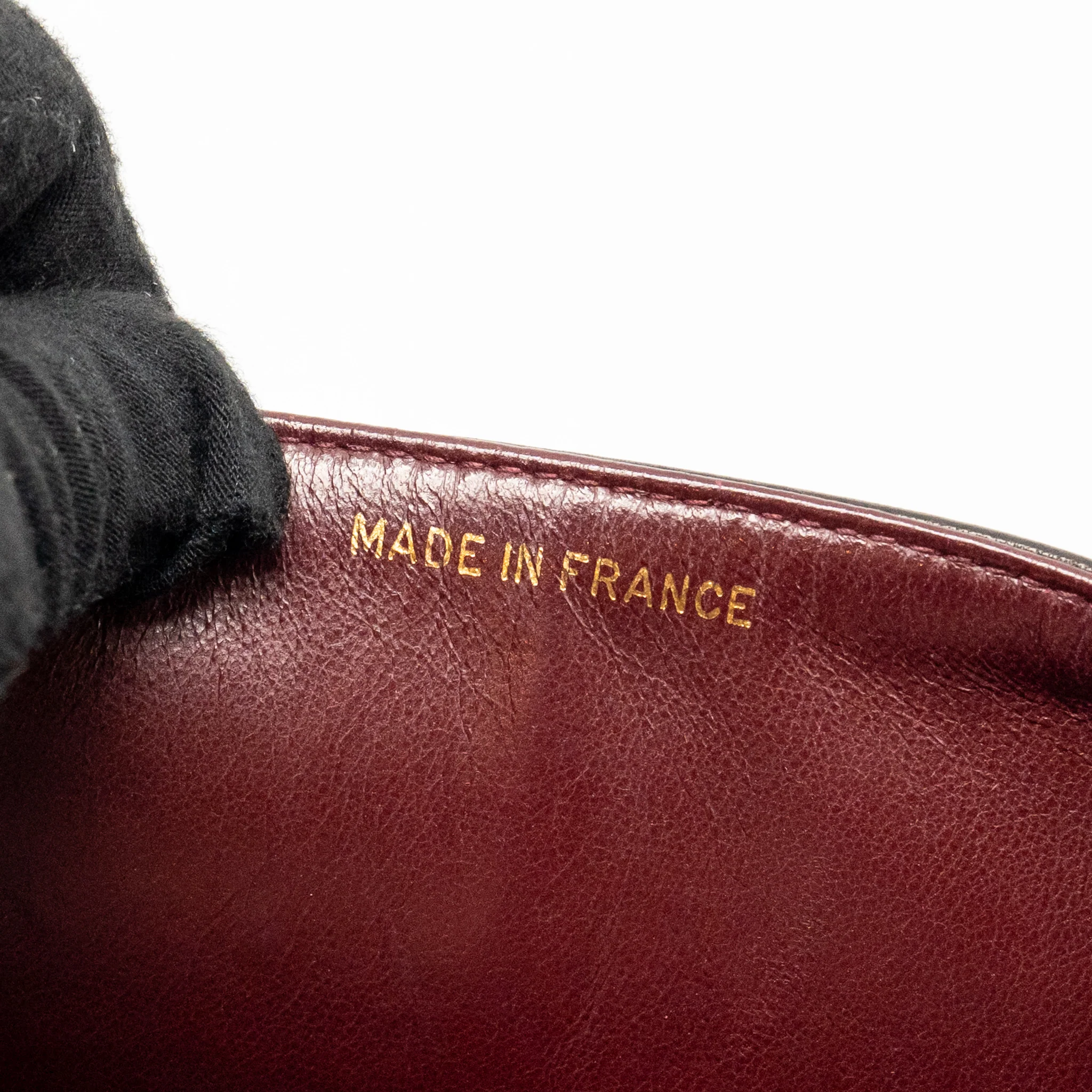 Chanel vintage medium classic double flap bag lambskin dark brown GHW - Image 17