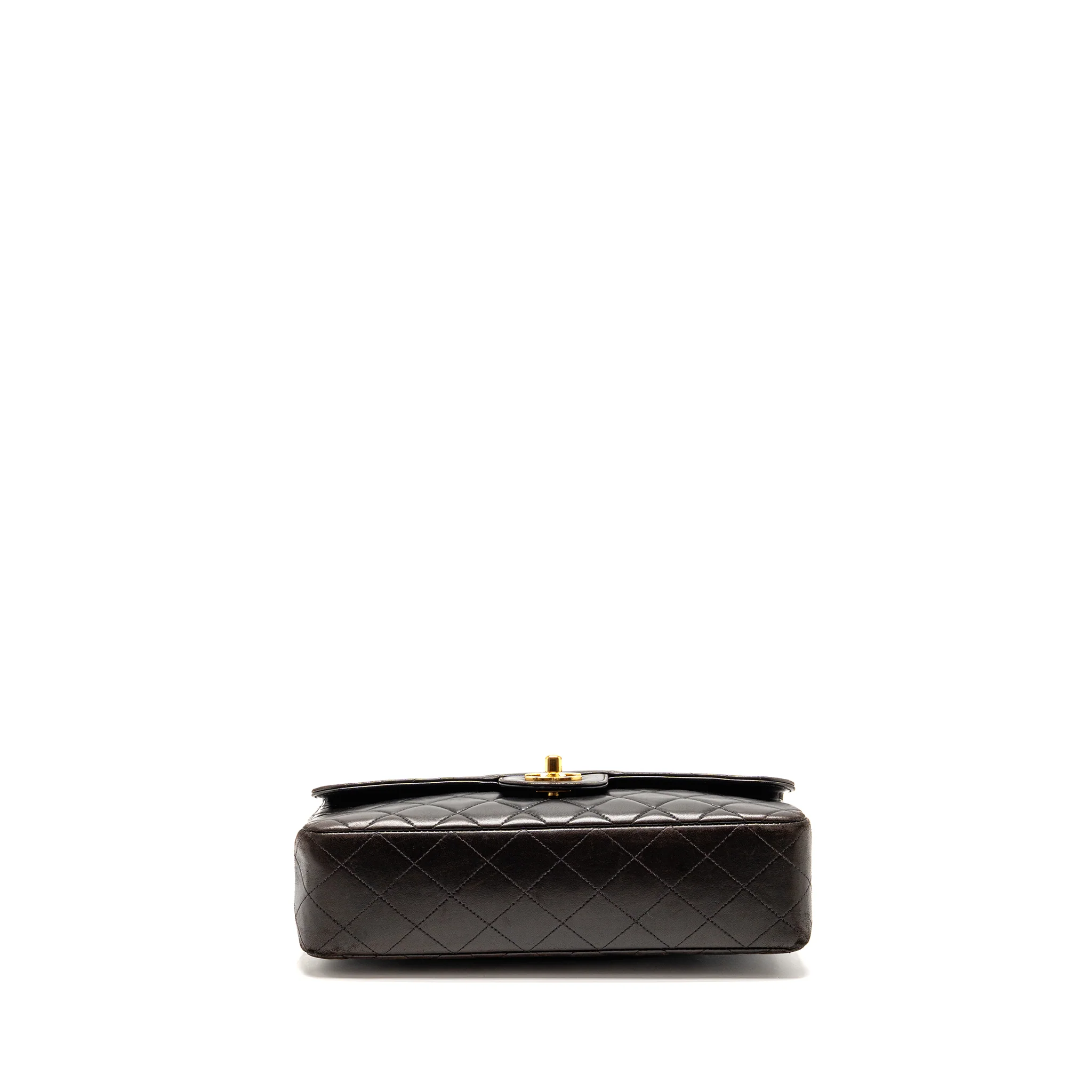 Chanel Vintage Medium Top Handle Kelly Bag Lambskin Dark Brown GHW - Image 6