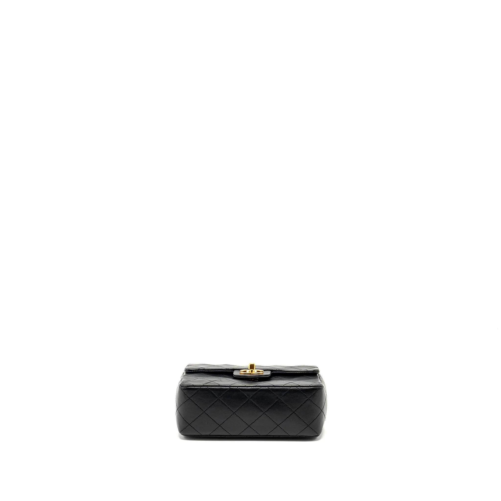 Chanel Vintage Mini Square Flap Bag lambskin black GHW - Image 5
