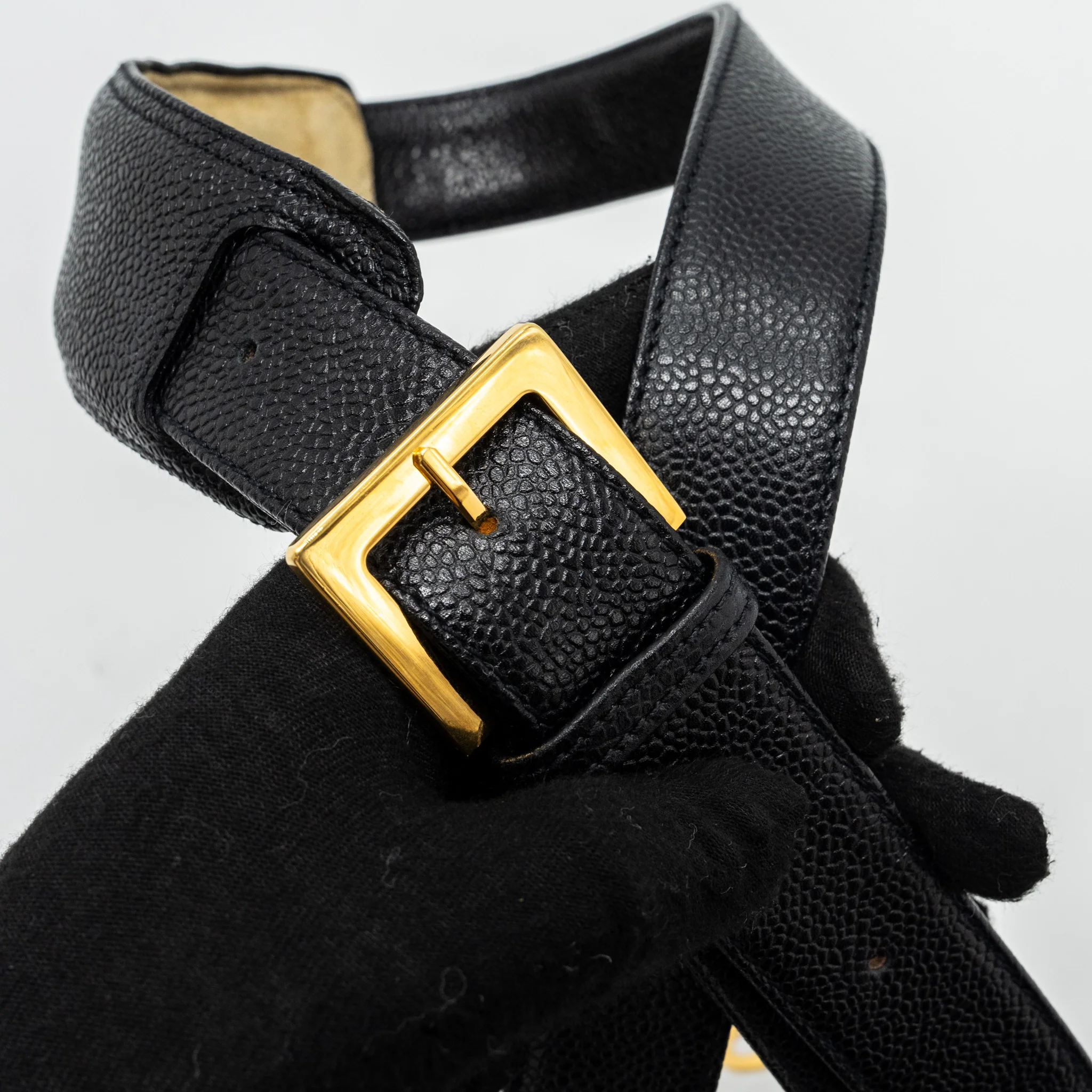 Chanel Vintage Travel Bag Caviar Black GHW - Image 15