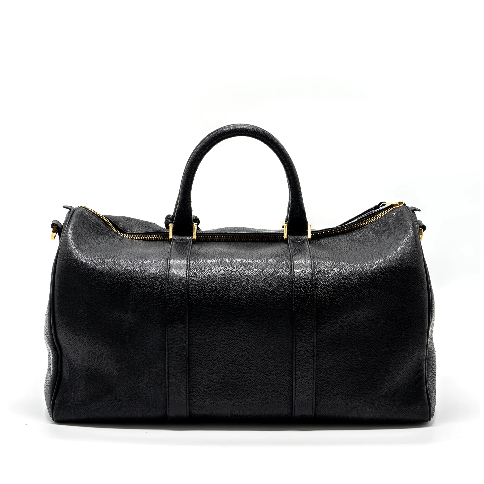 Chanel Vintage Travel Bag Caviar Black GHW - Image 2
