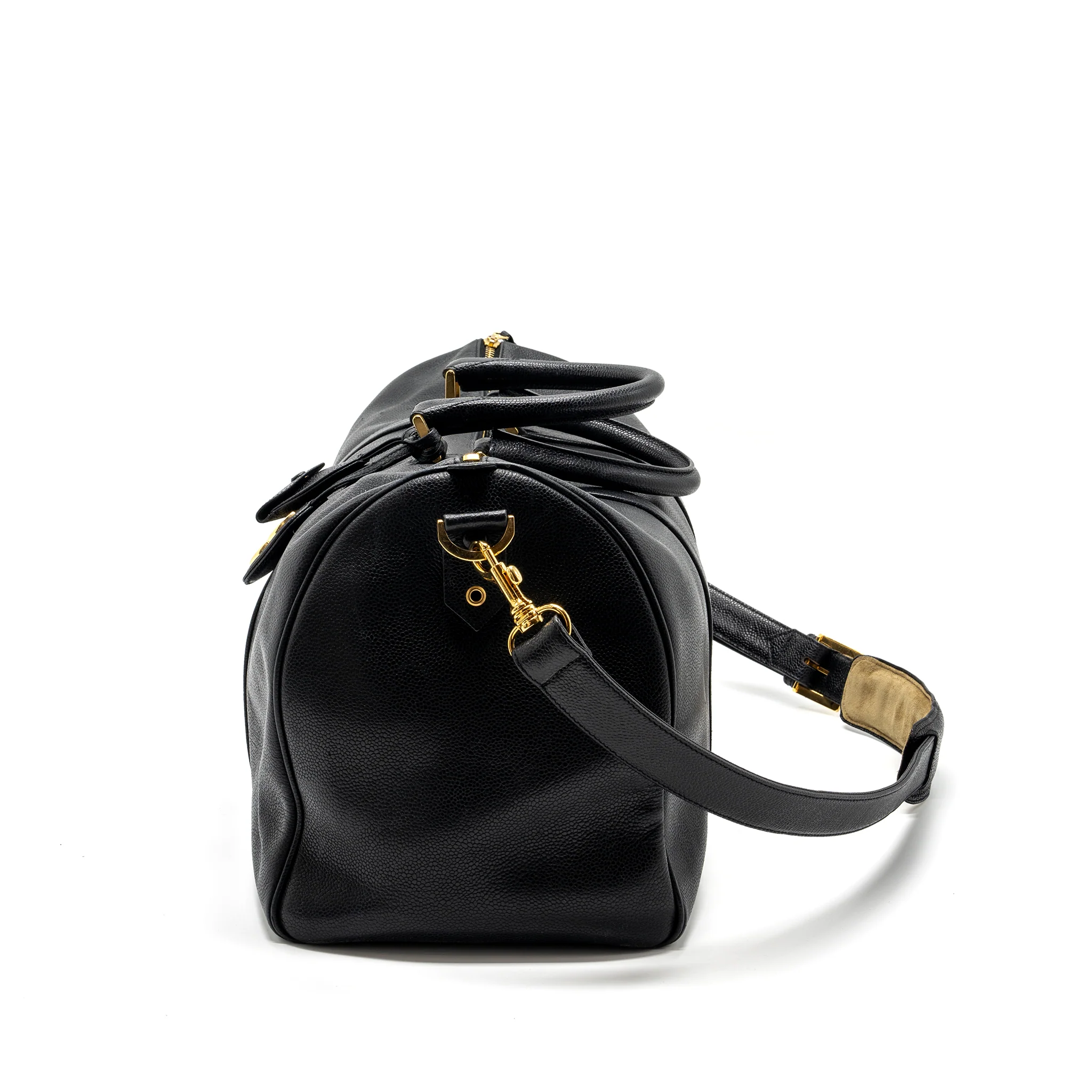 Chanel Vintage Travel Bag Caviar Black GHW - Image 3