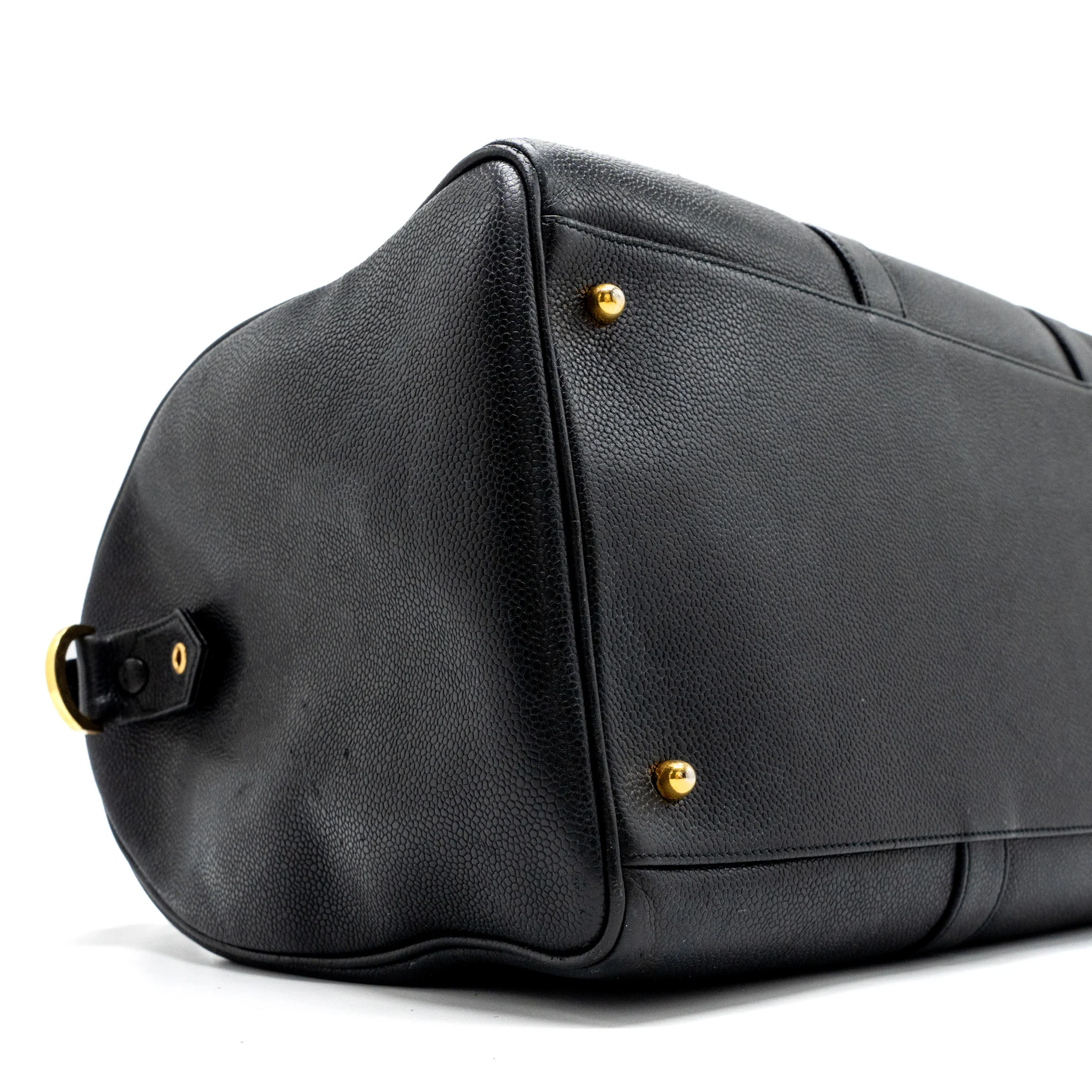 Chanel Vintage Travel Bag Caviar Black GHW - Image 6
