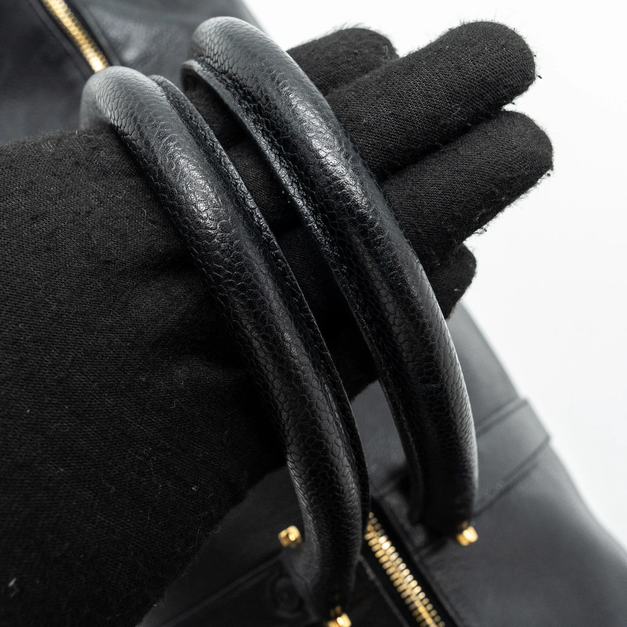 Chanel Vintage Travel Bag Caviar Black GHW - Image 8